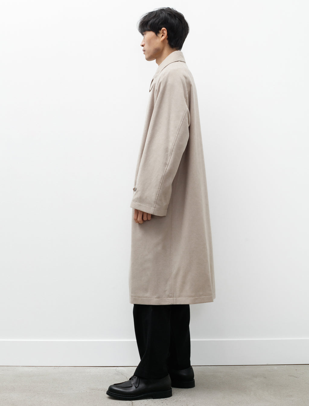 POLYPLOID LONG COAT 18FW-01-B KHAKIoutil - ステンカラーコート