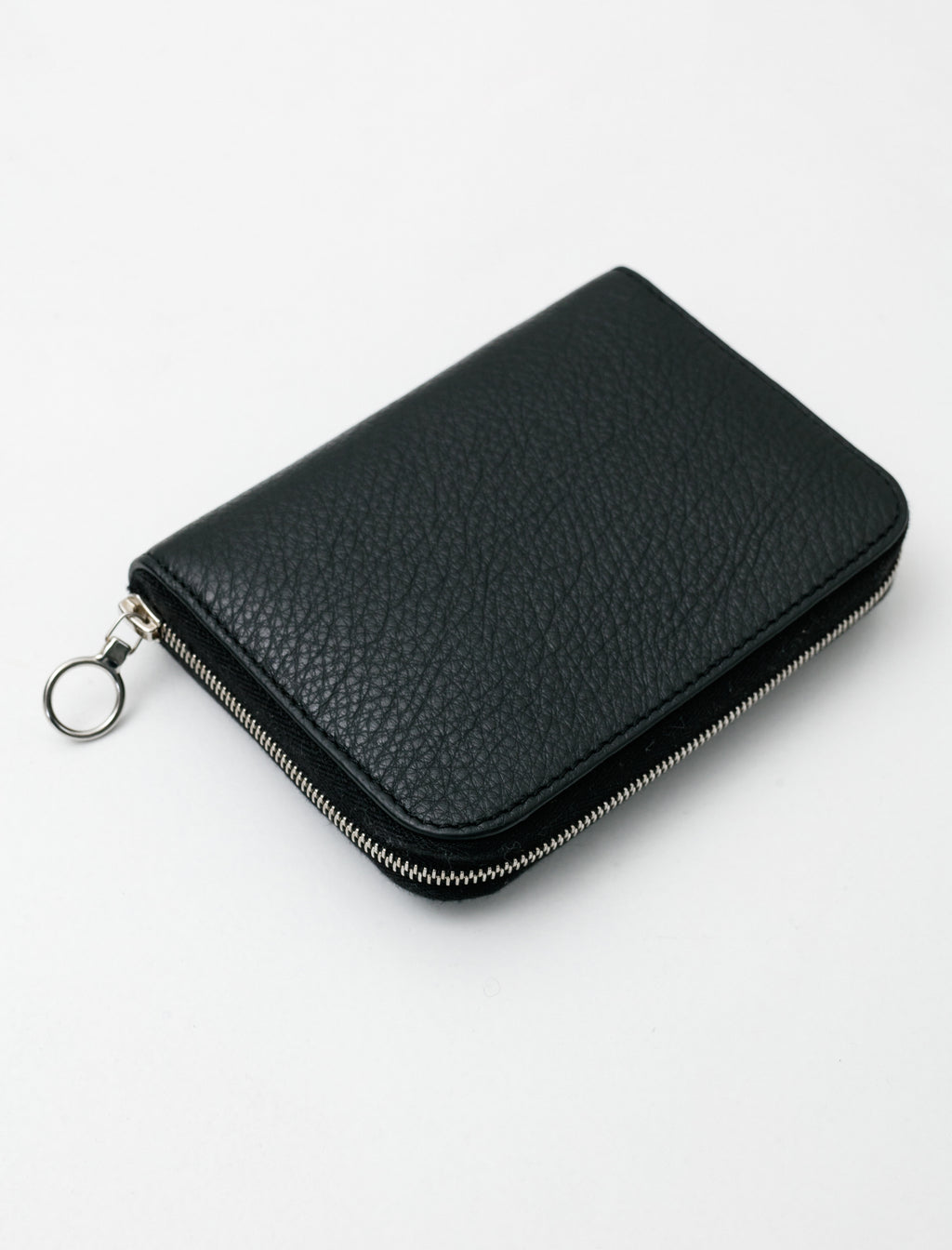 Pebbled Leather Rounded Wallet