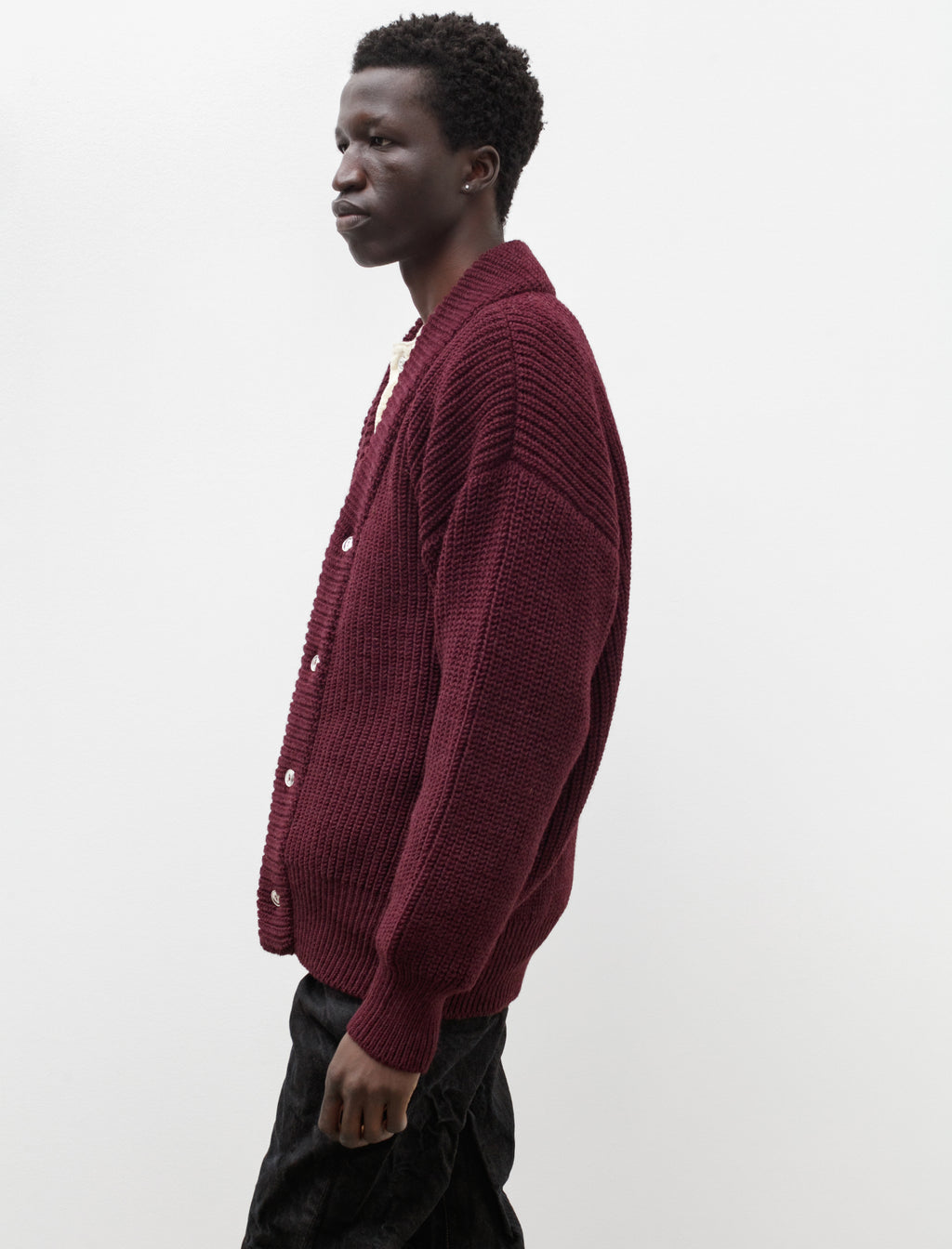 Burgundy wool outlet cardigan