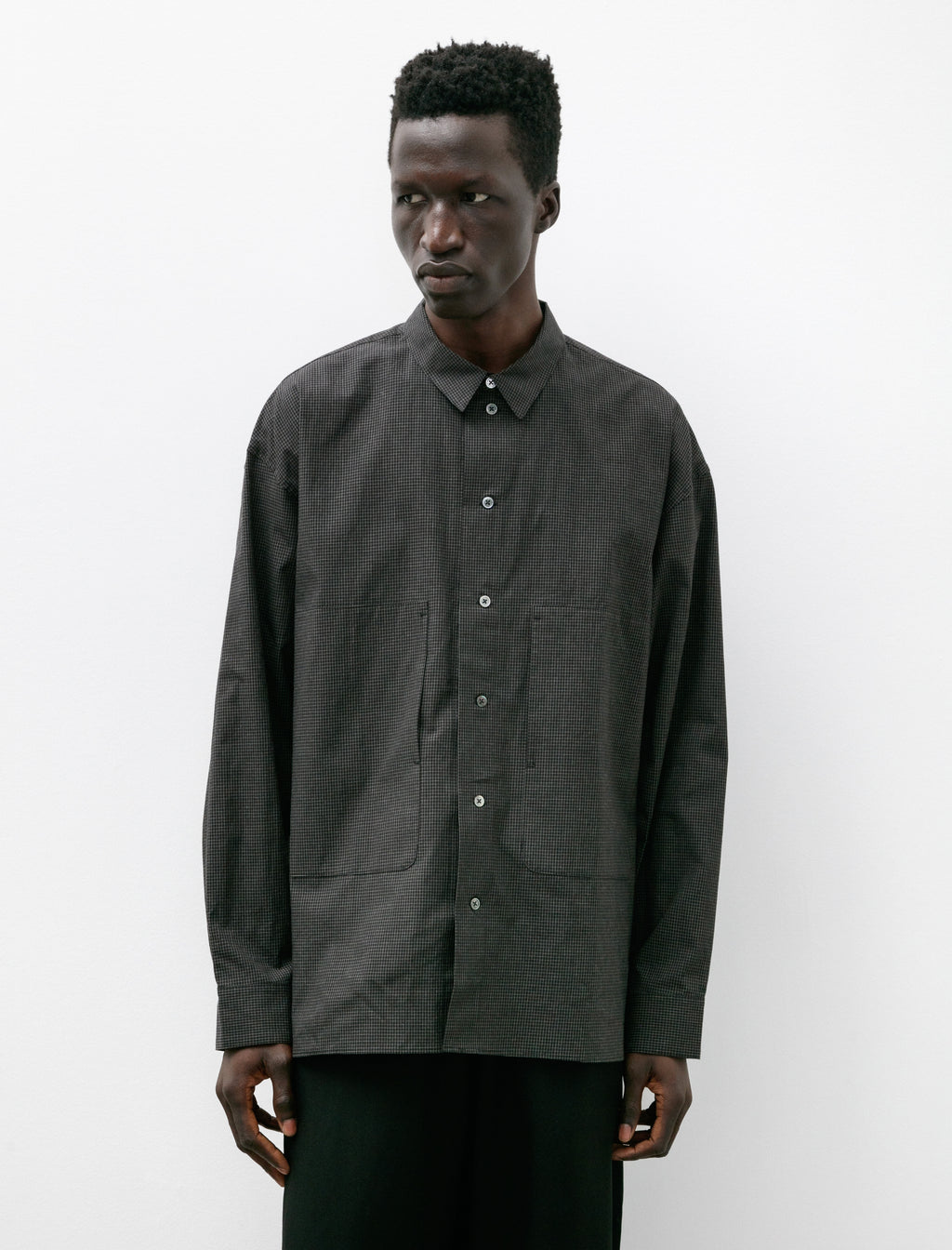 Polyploid Shirt Jacket C Black Check – Neighbour