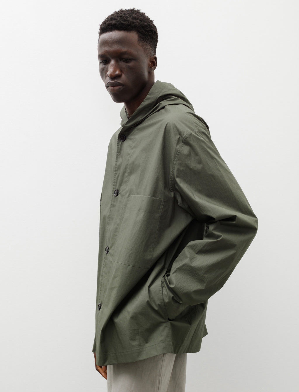 Lightweight Parka Crisp Cotton Poplin Leaf