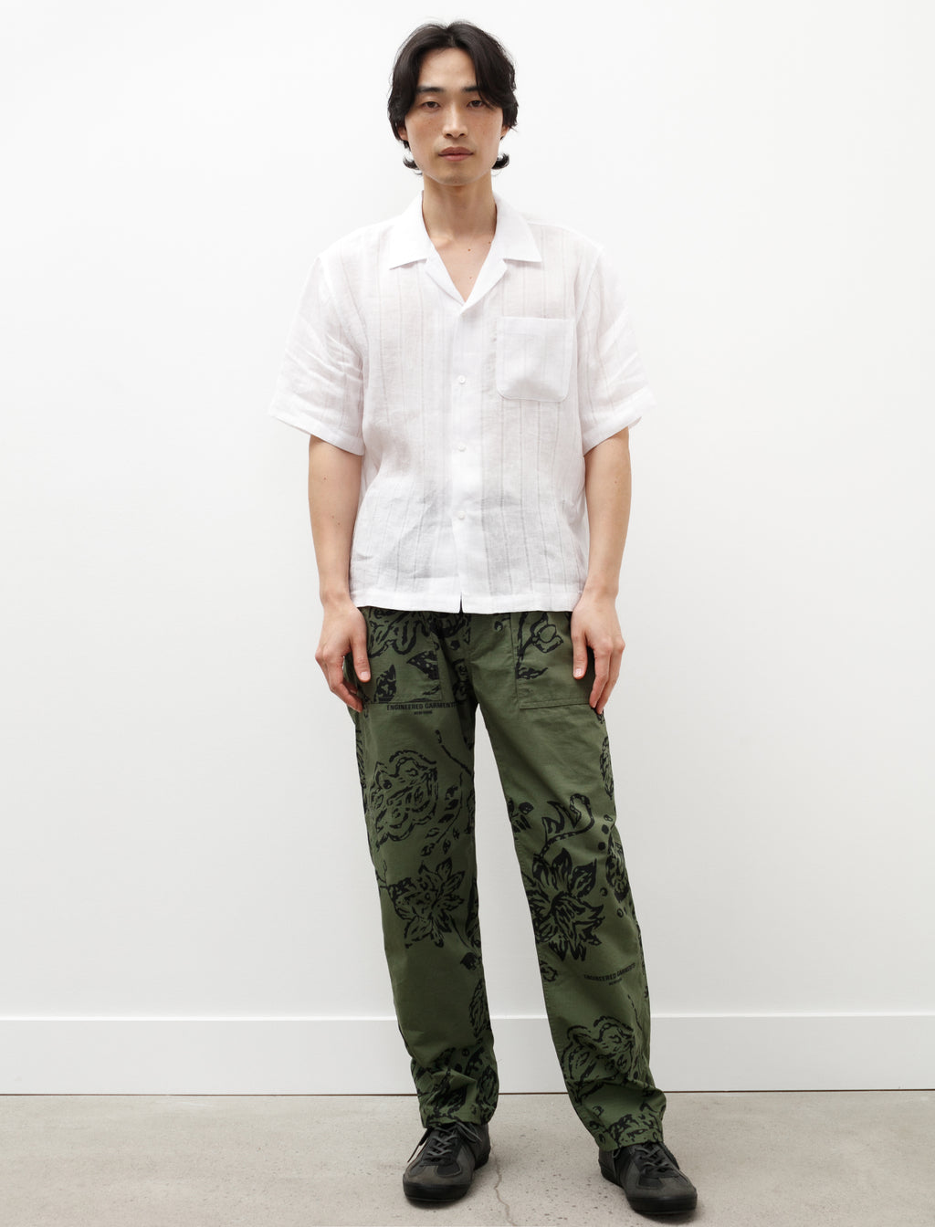 Fatigue Pant Olive Floral Print Ripstop