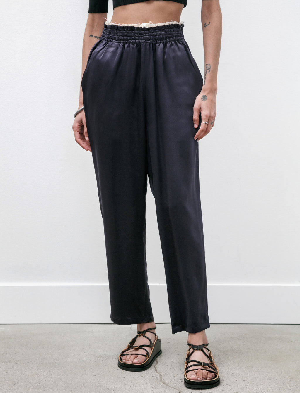 Cu Cu Pants Silk Navy