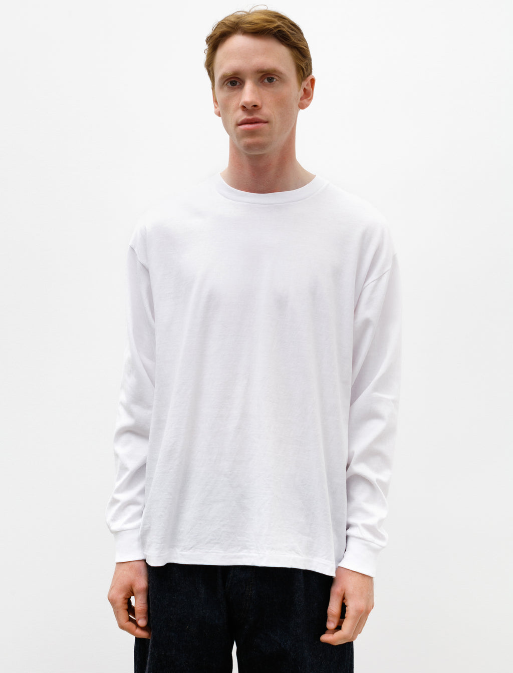 Open End Cotton LS T-Shirt White