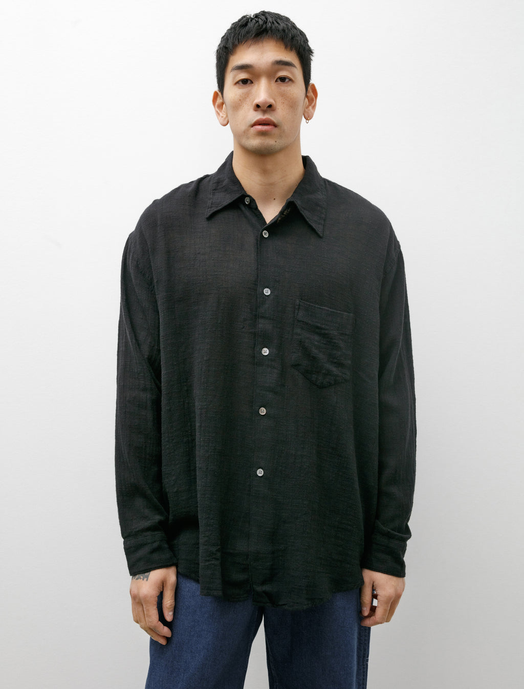 Coco Shirt Air Cotton Washed Black