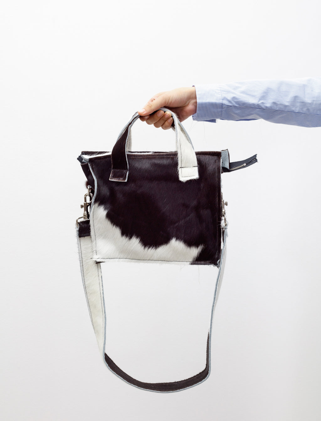 Camiel Fortgens Zip Shopper Small Leather Black White – Neighbour