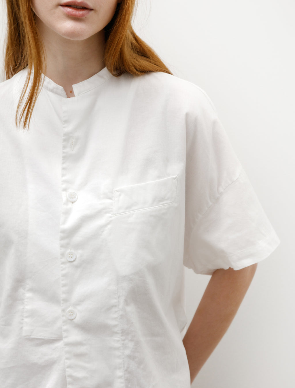 Half Sleeve Box Shirt White