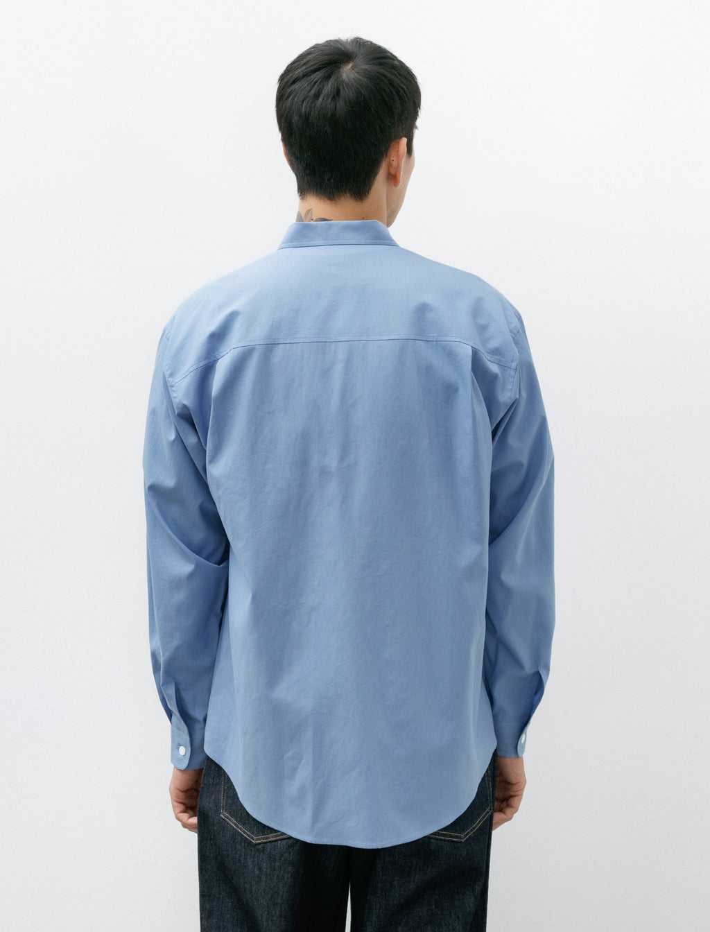 Auralee Washed Finx Twill Big Shirt Blue – Neighbour