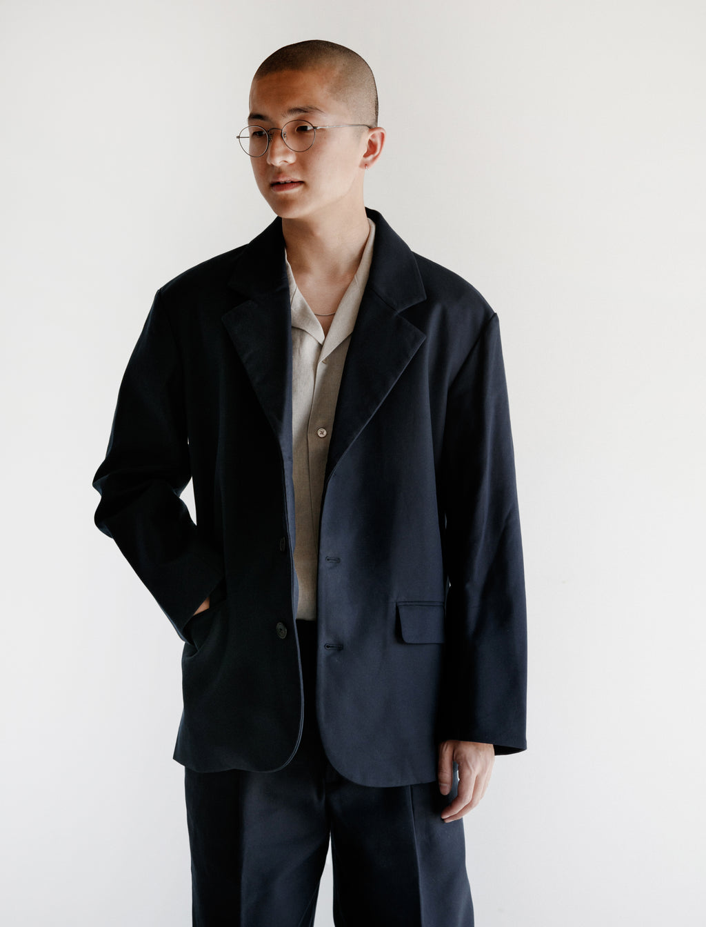 Japanese Double Cotton Jacket Navy