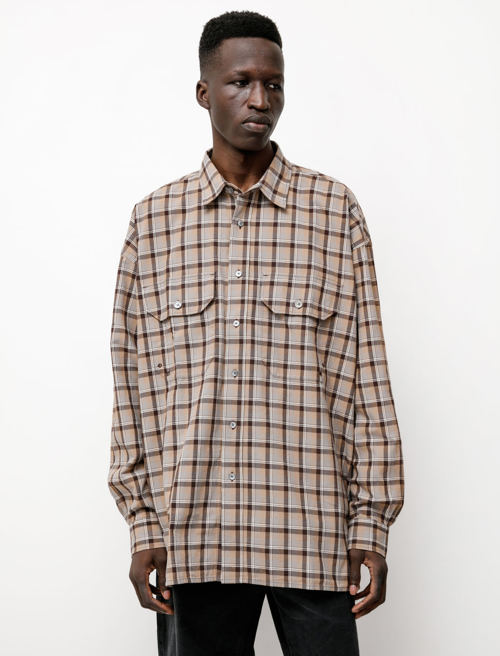 Acne Studios Oversized Shirt Checked Grey/Brown – Neighbour