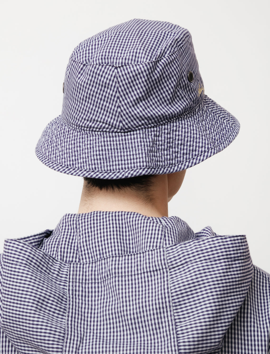 Acne Studios Bucket Hat Gingham Navy/Pale Green – Neighbour