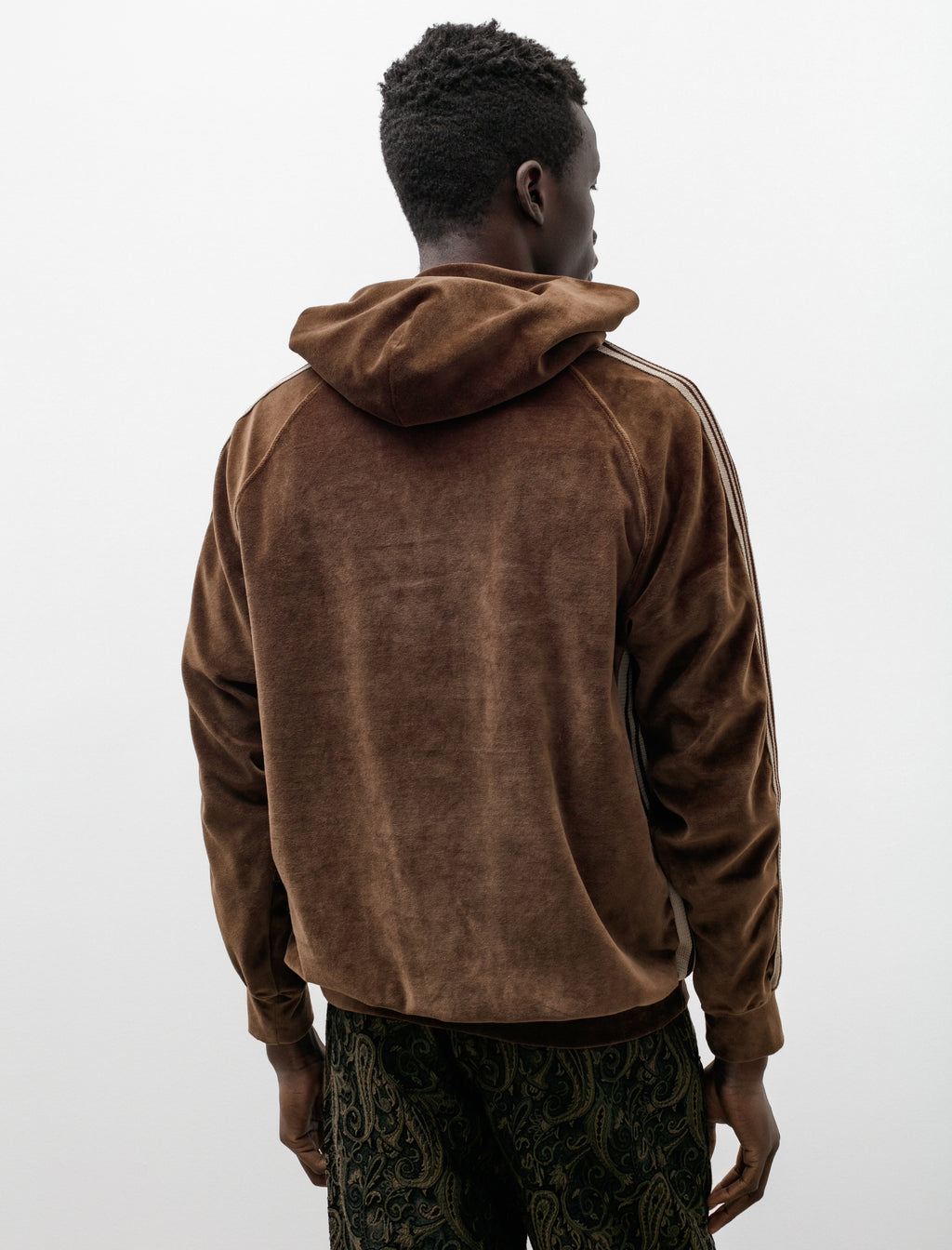 Track Hoody Velour Brown