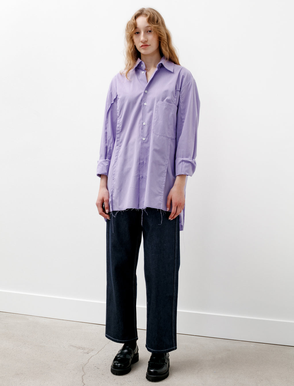 camiel fortgens oversized shirt lilac - シャツ