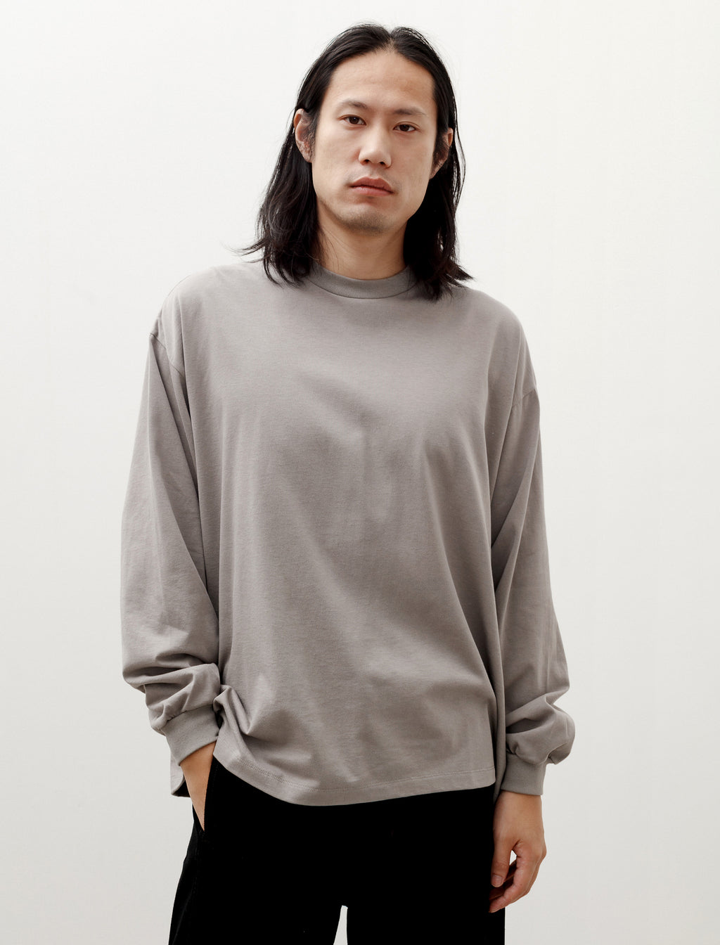 Oversize Longsleeve Pullover C Cotton Gray