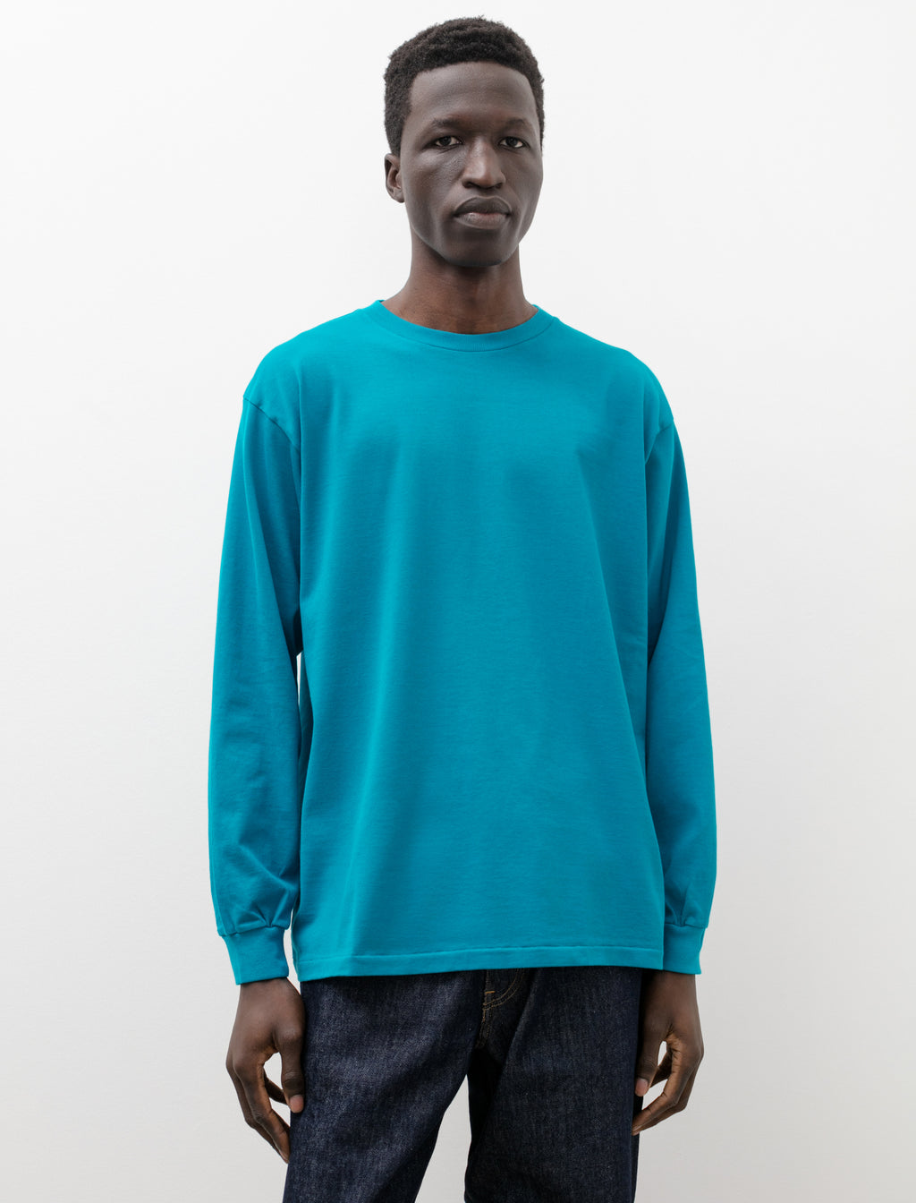 Luster Plaiting L/S Tee Teal Green