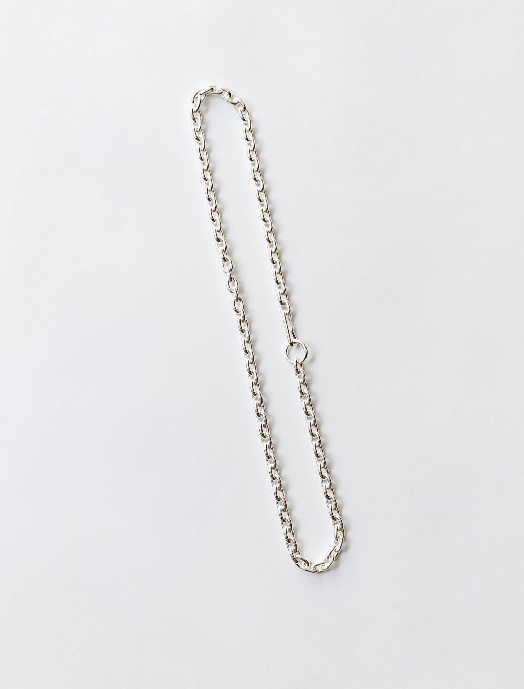 Standard Necklace Thin Polished Silver Long