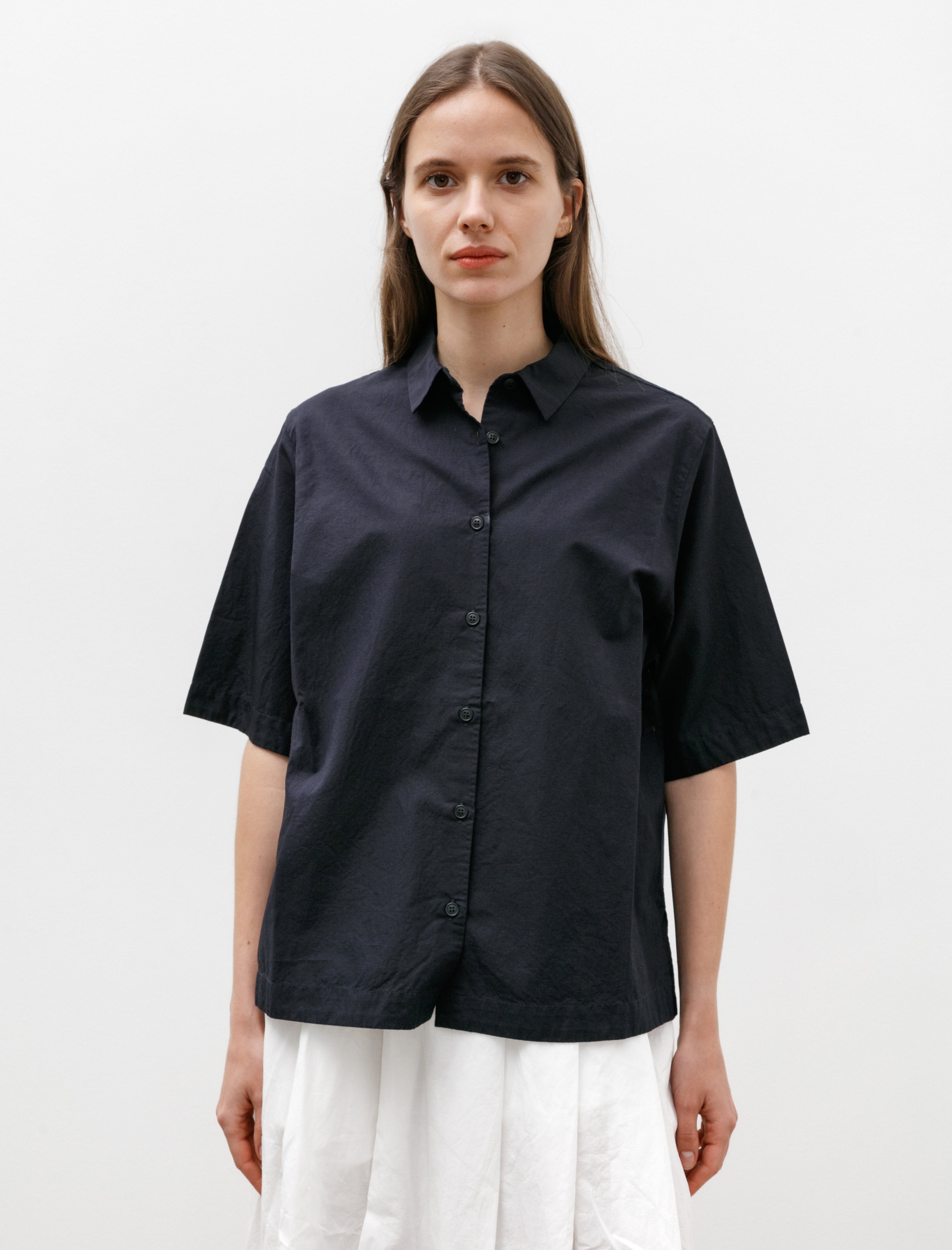 Casey Casey Atolless Shirt Lin Cot Navy