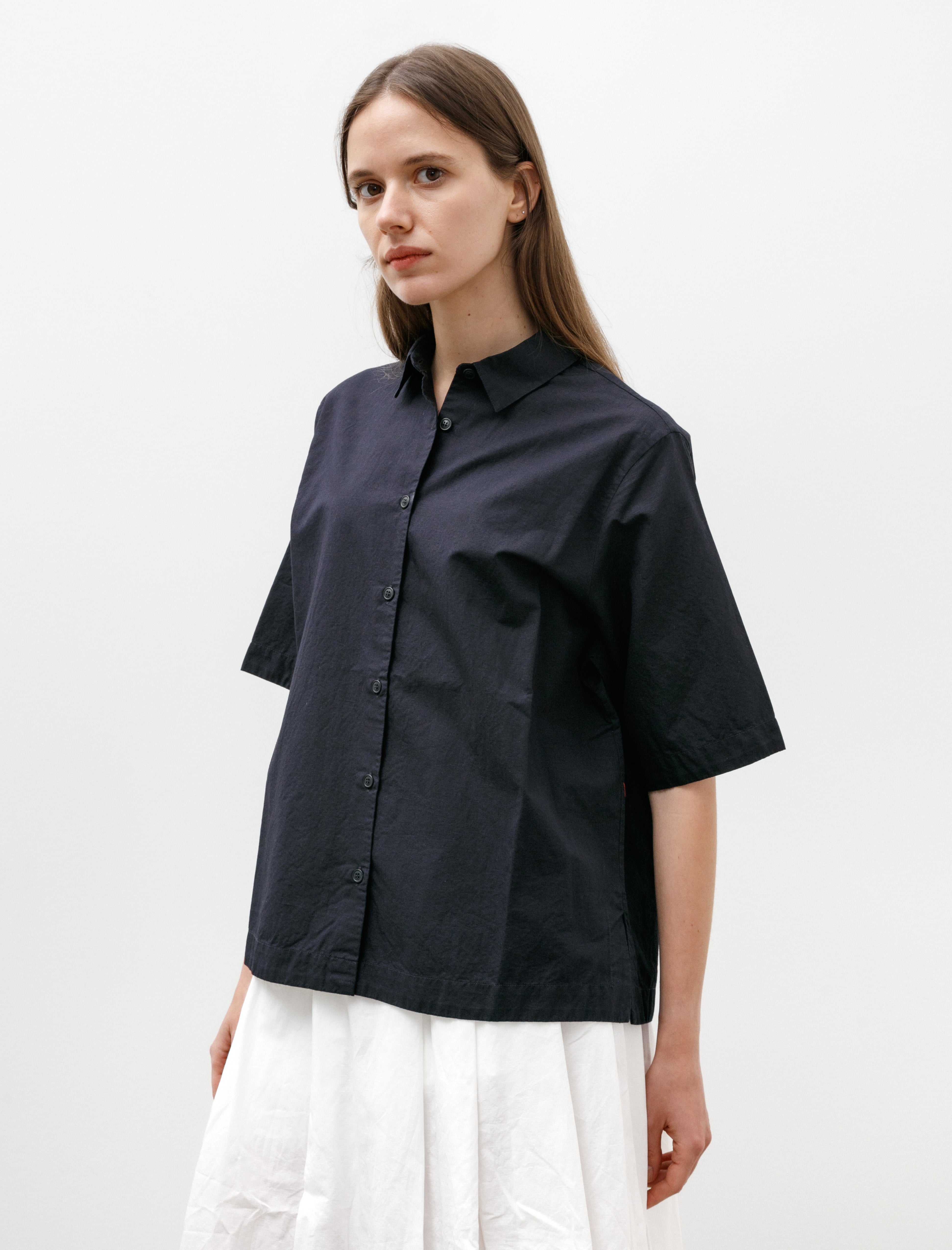 Casey Casey Atolless Shirt Lin Cot Navy