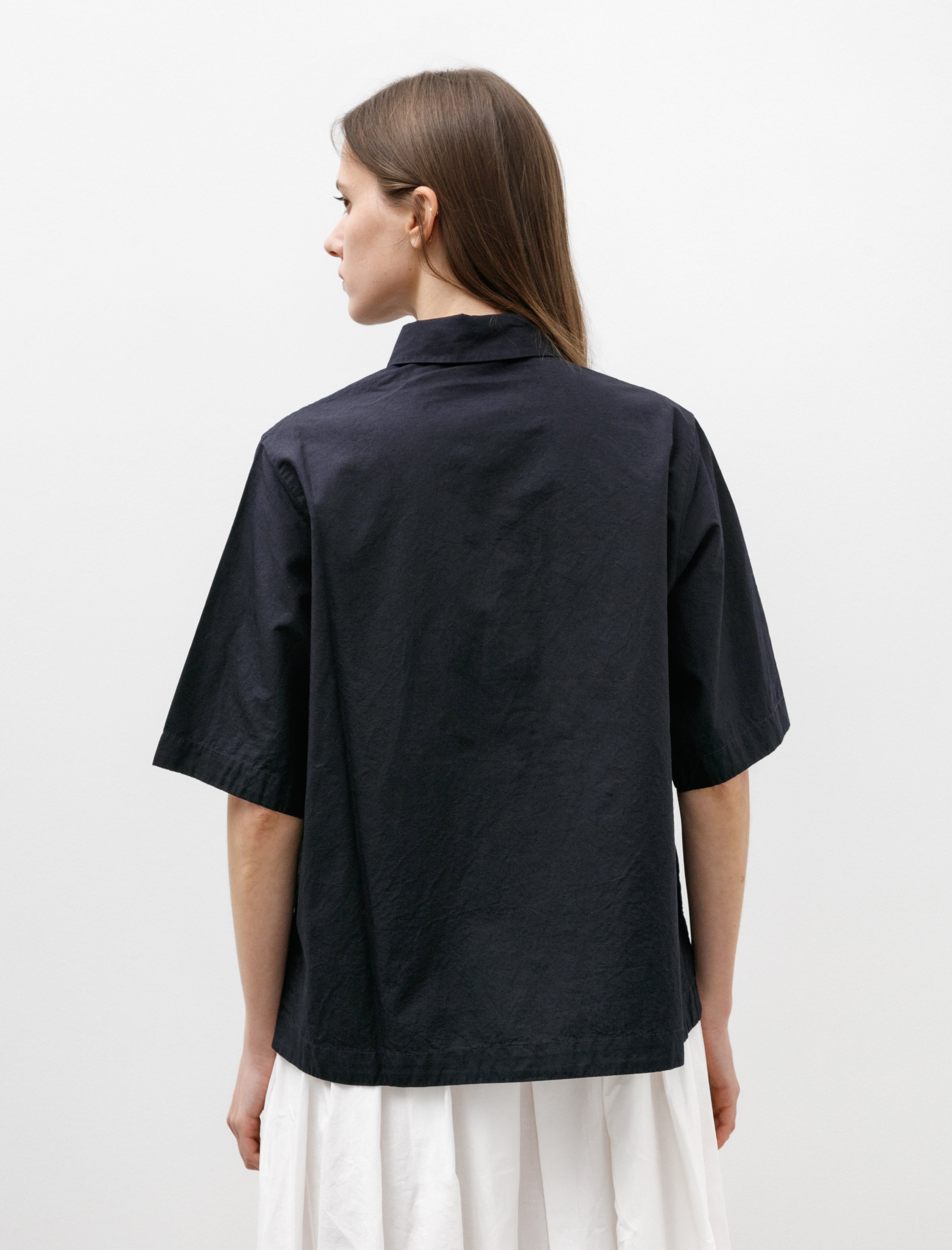 Casey Casey Atolless Shirt Lin Cot Navy