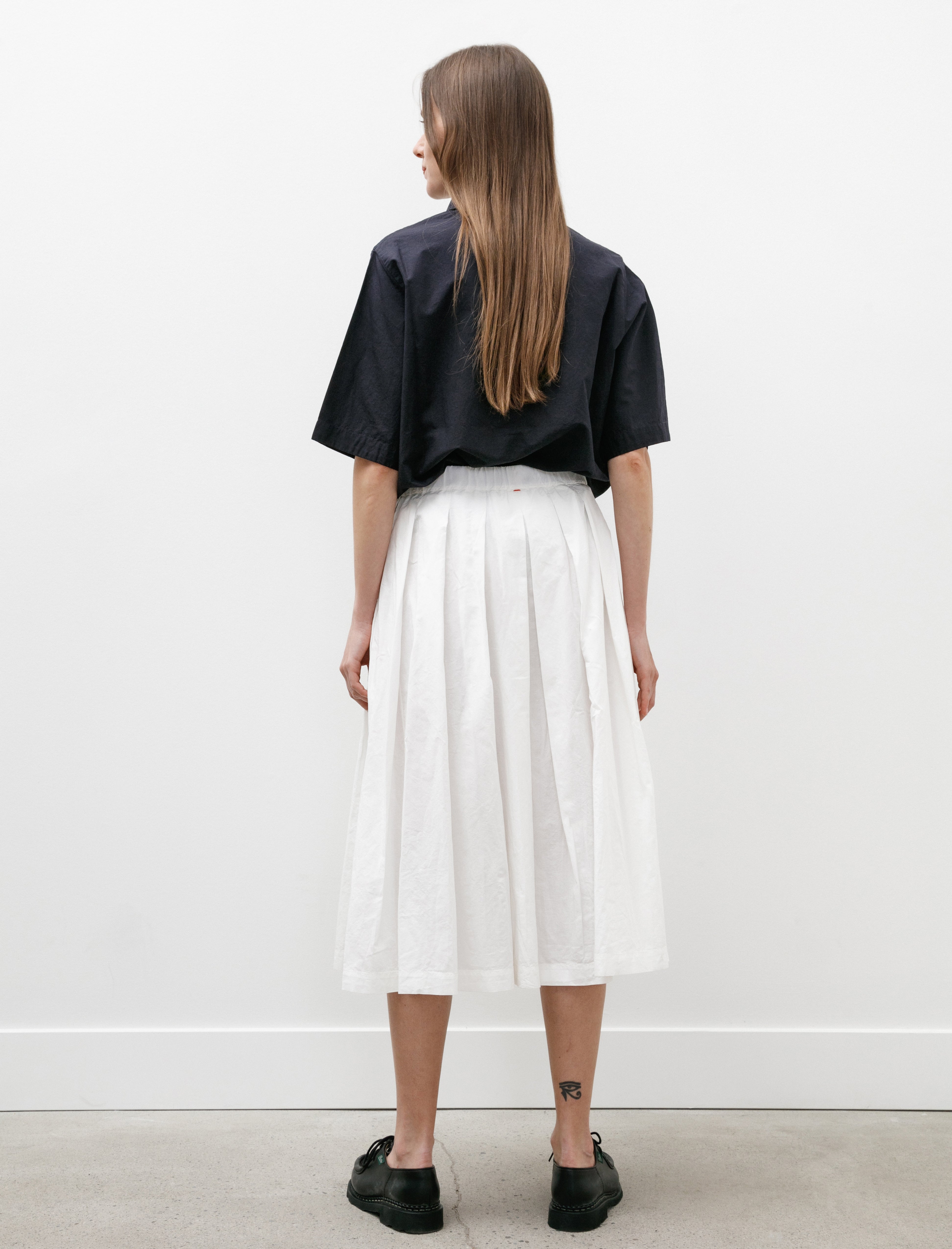 Casey Casey Bowling Skirt Lin Cot Off White