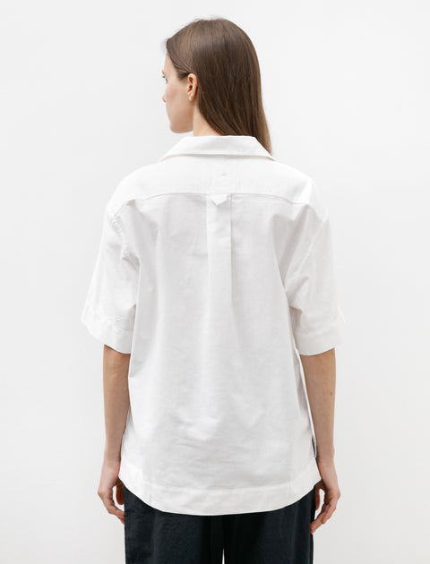 MHL SS Utility Shirt Textured Cotton White