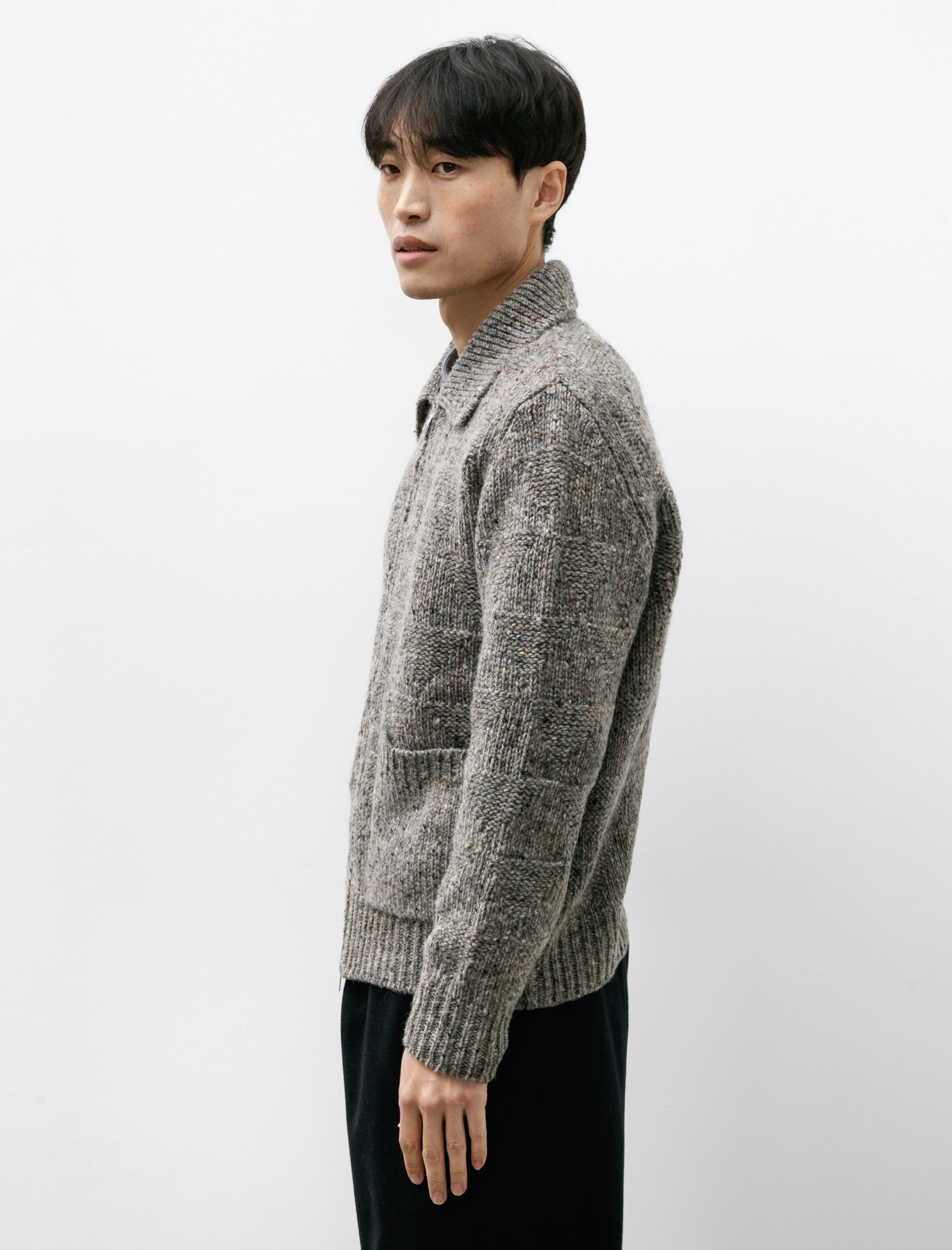 Norse Projects Erik Donegal Diamond Jacket Grey Melange