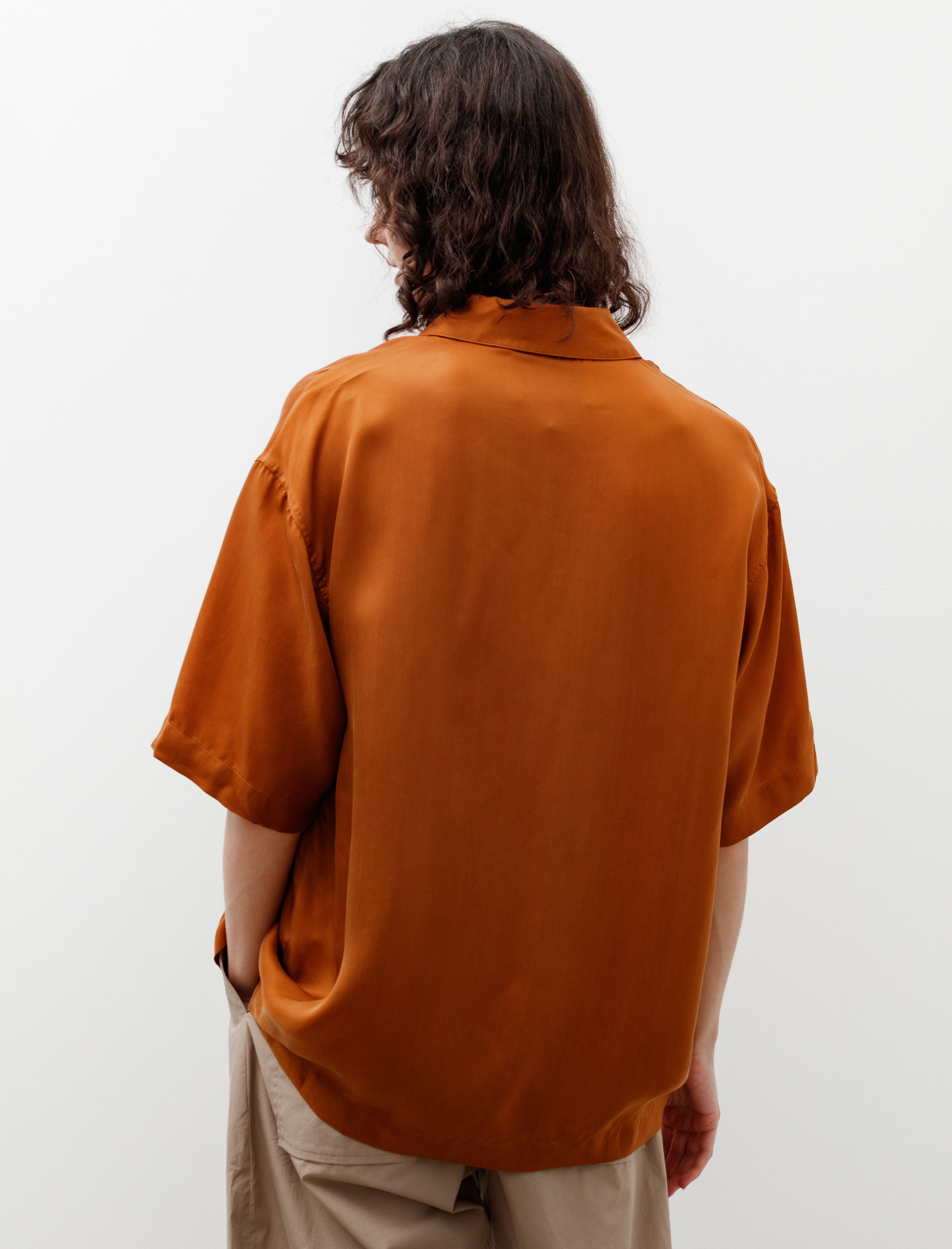 Studio Nicholson Piero Shirt Satin Cupro Amber