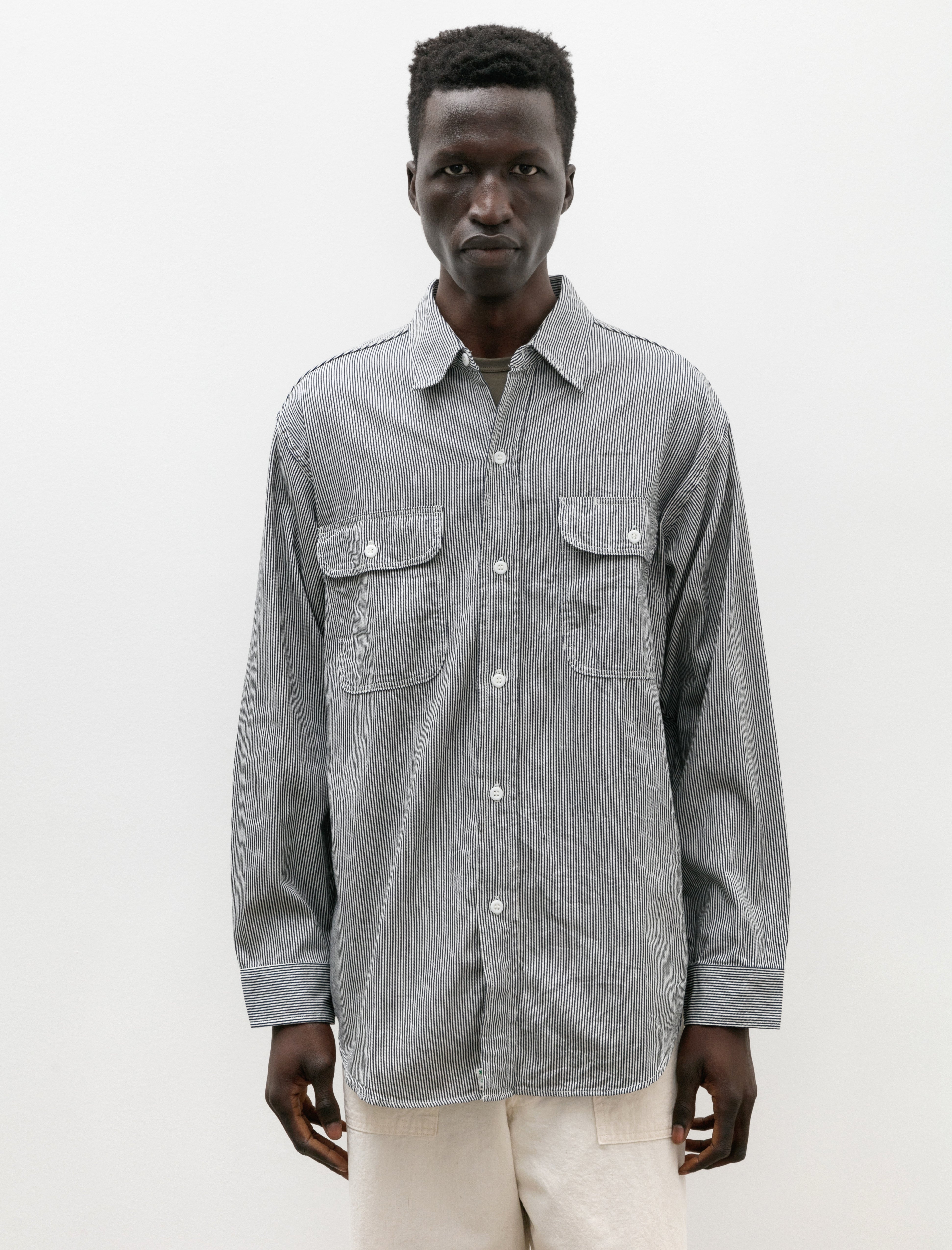 orSlow Hickory Stripe Work Shirt