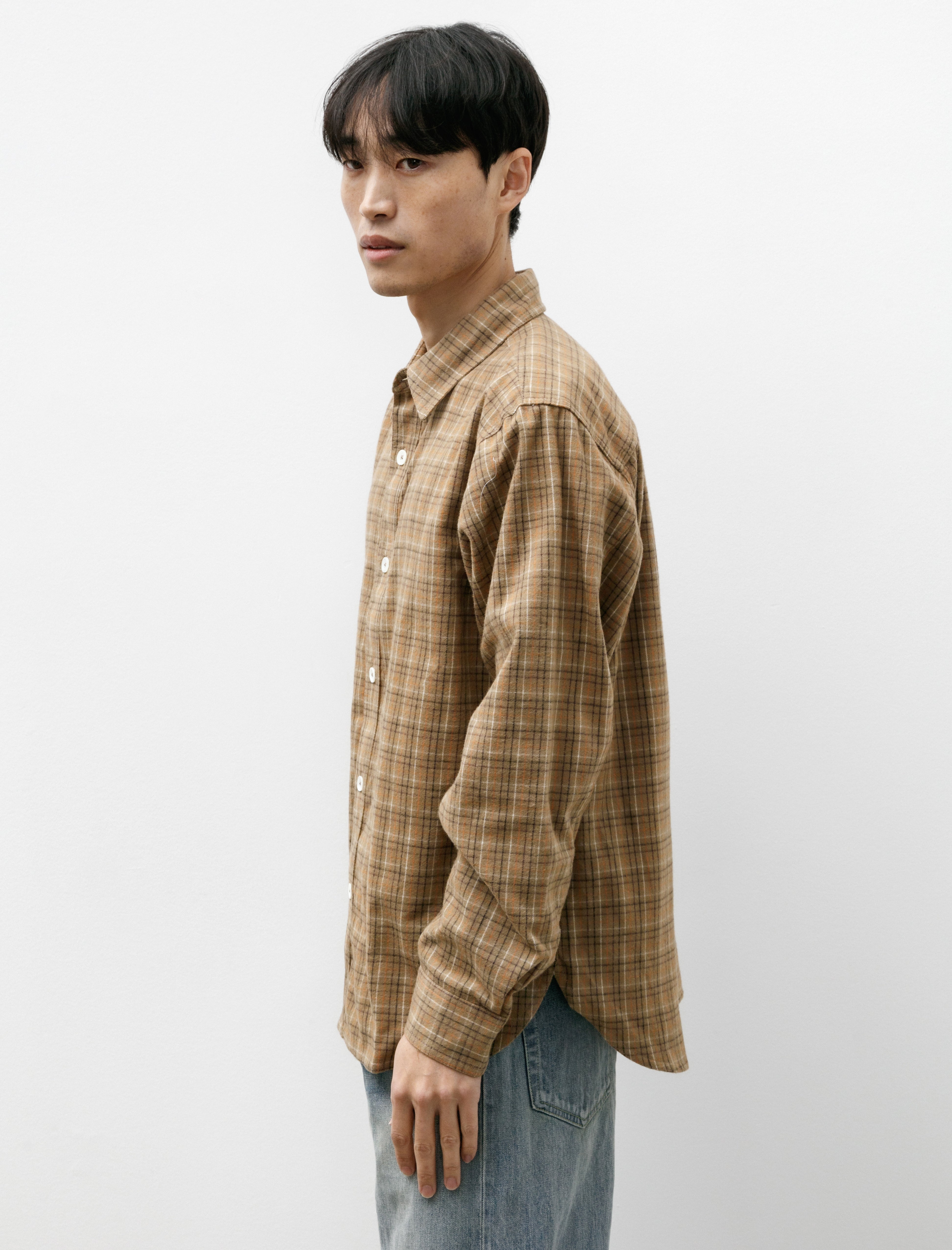 Howlin' Afterthoughts Shirt Brushed Check Camel