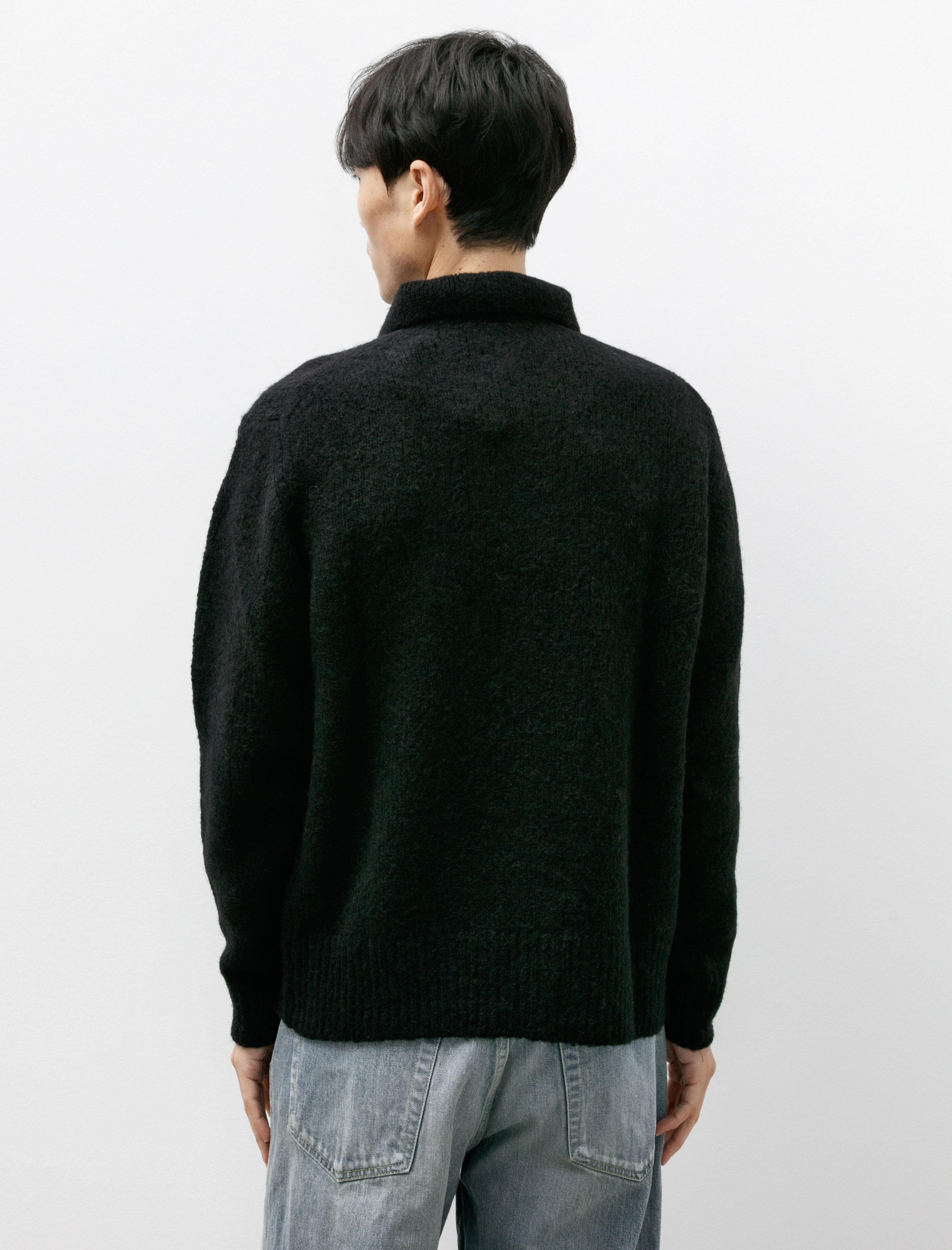 Norse Projects Rasmus Relaxed Brushed Polo Black