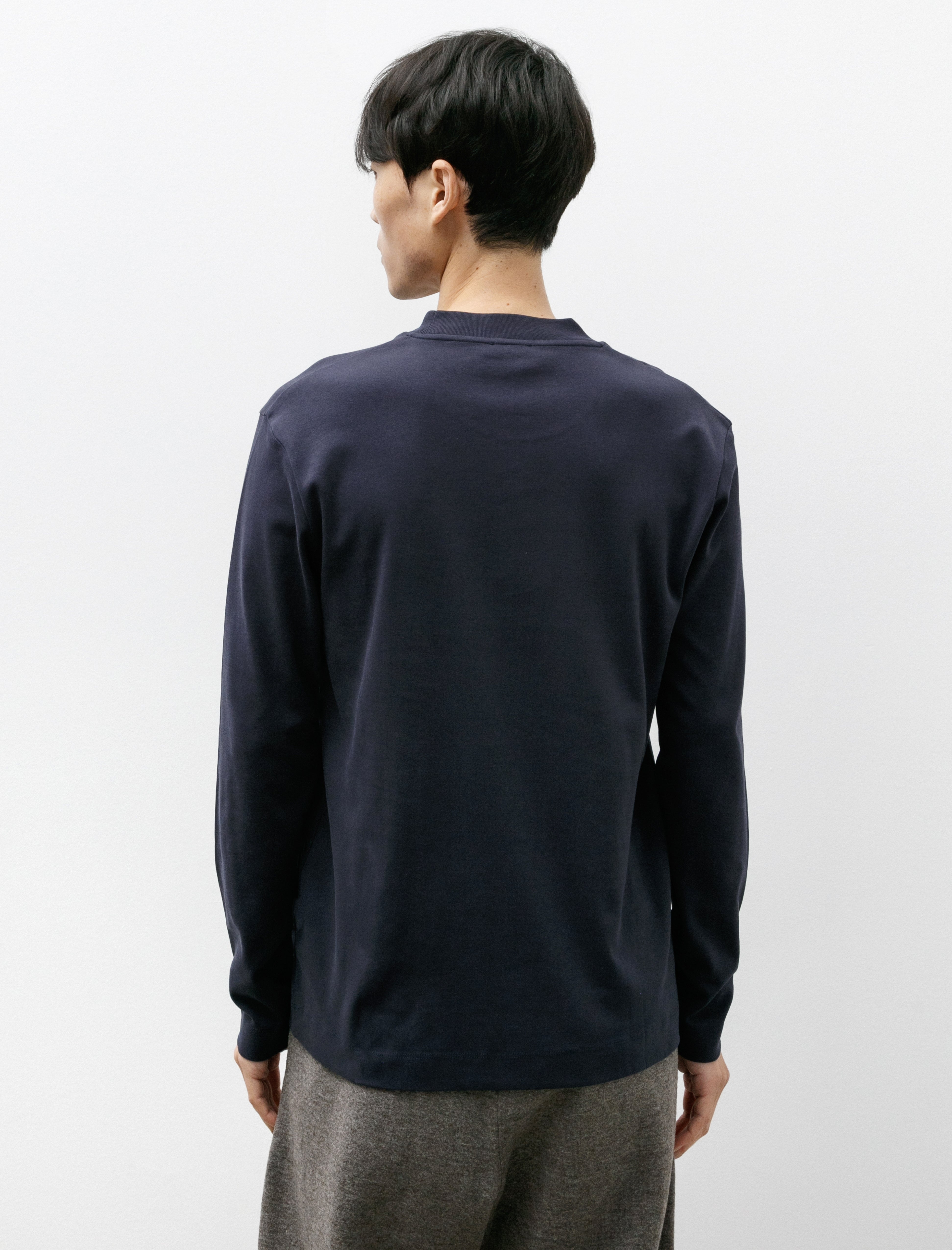 Sunspel Heavyweight LS T-Shirt Navyf