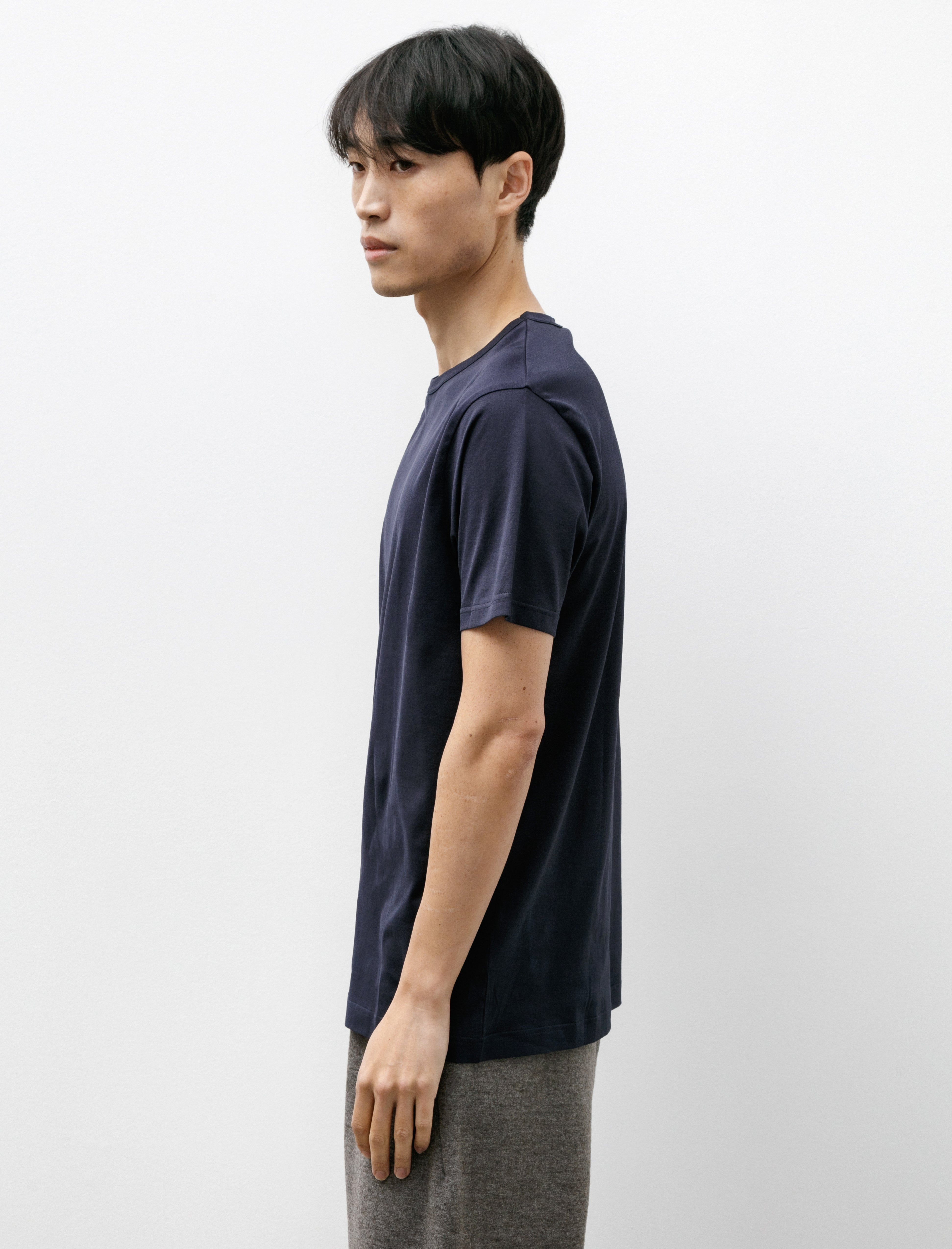 Sunspel SS Crew Neck Classic T-Shirt Navy