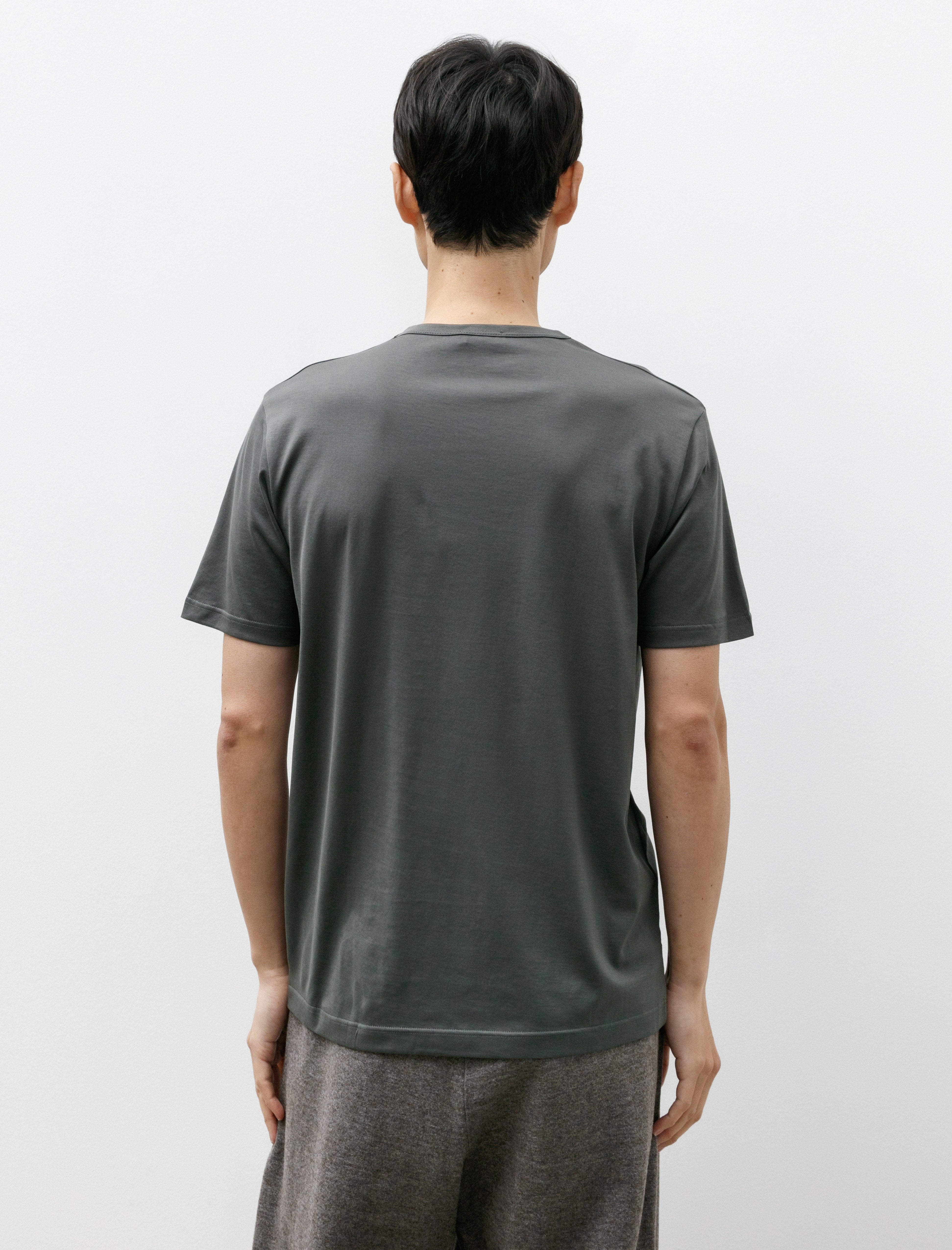 Sunspel SS Crew Neck Classic T-Shirt Drill Green 