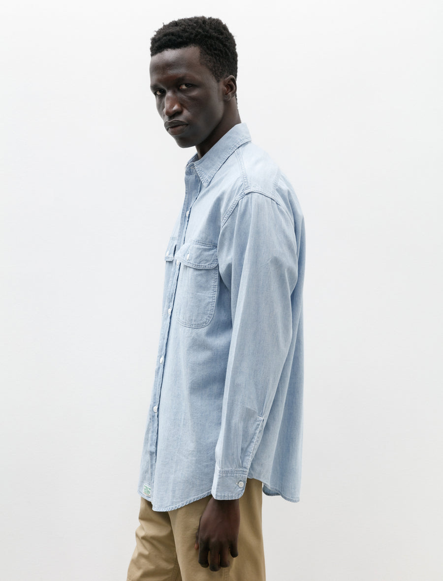 orSlow Chambray Work Shirt Chambray Bleached – Neighbour