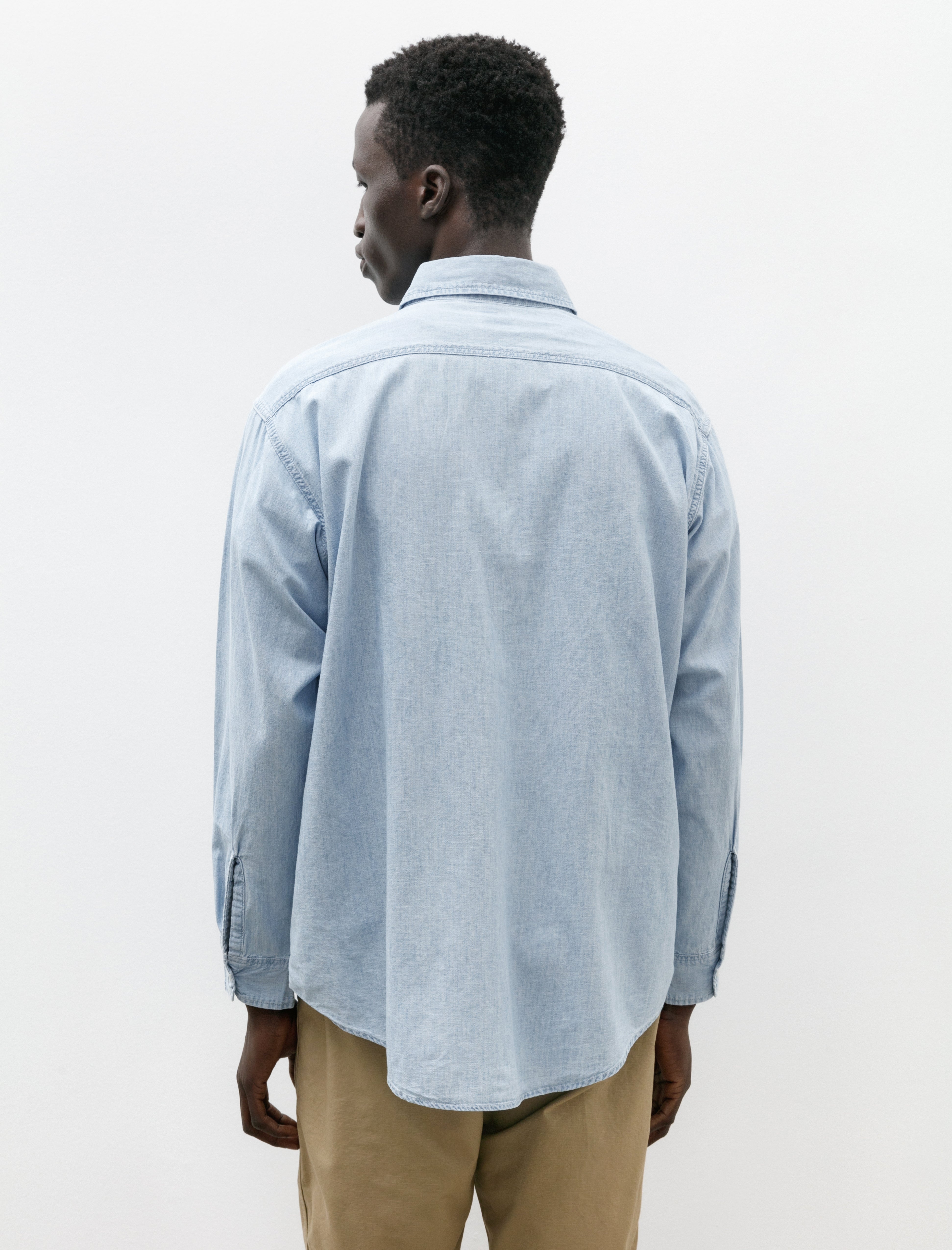 orSlow Chambray Work Shirt Chambray Bleached