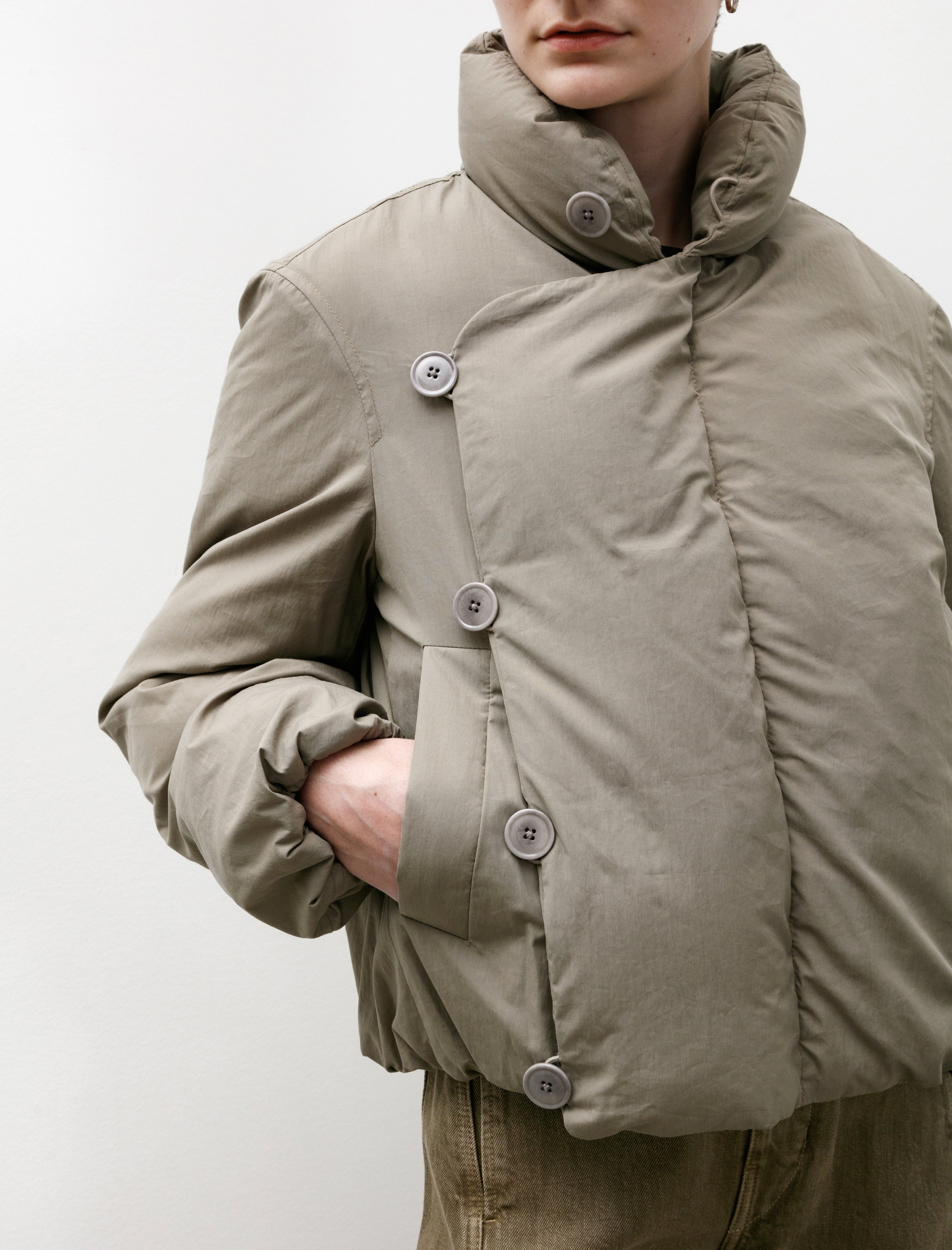 Lemaire Short Puffer Blouson Desert Sage