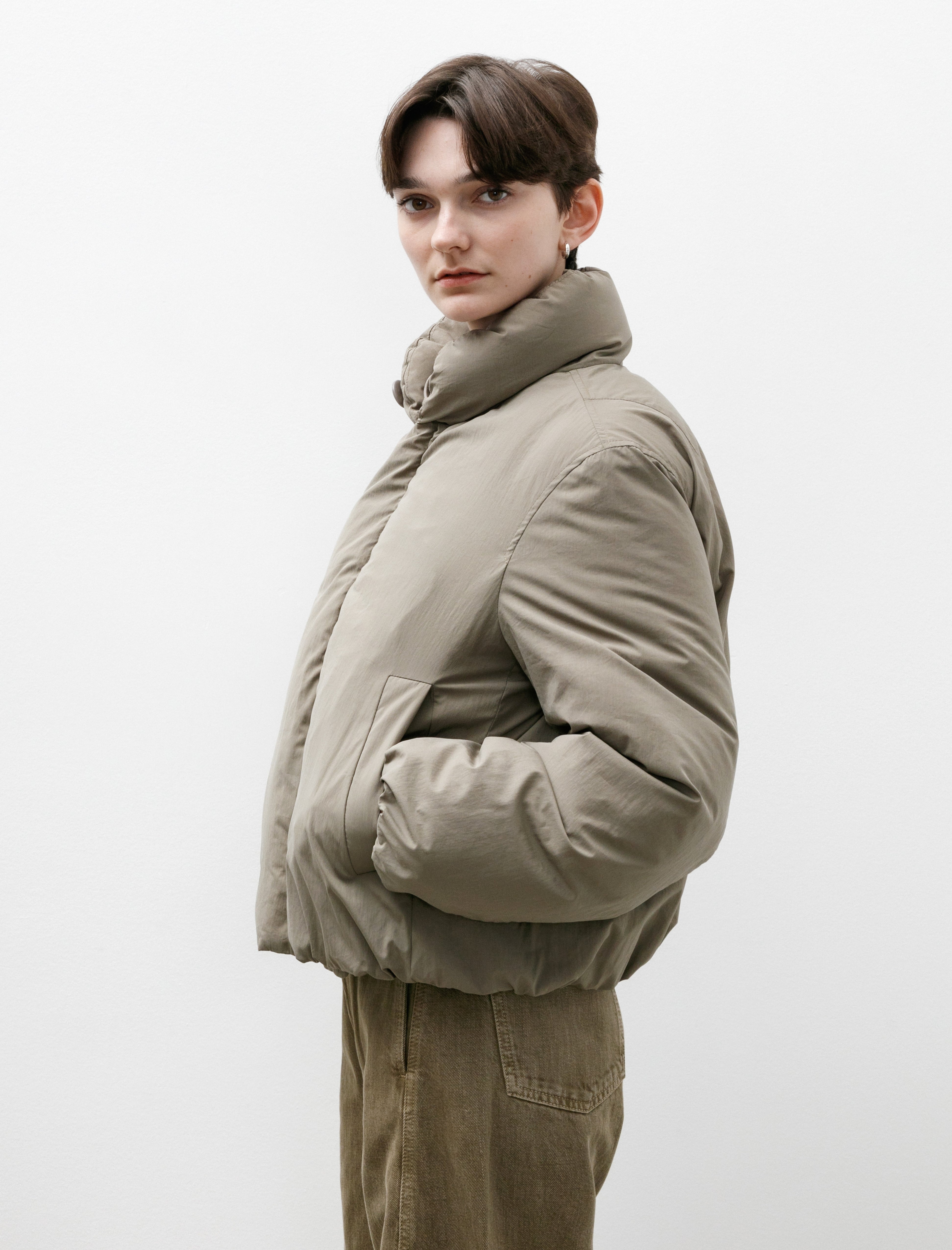 Lemaire Short Puffer Blouson Desert Sage