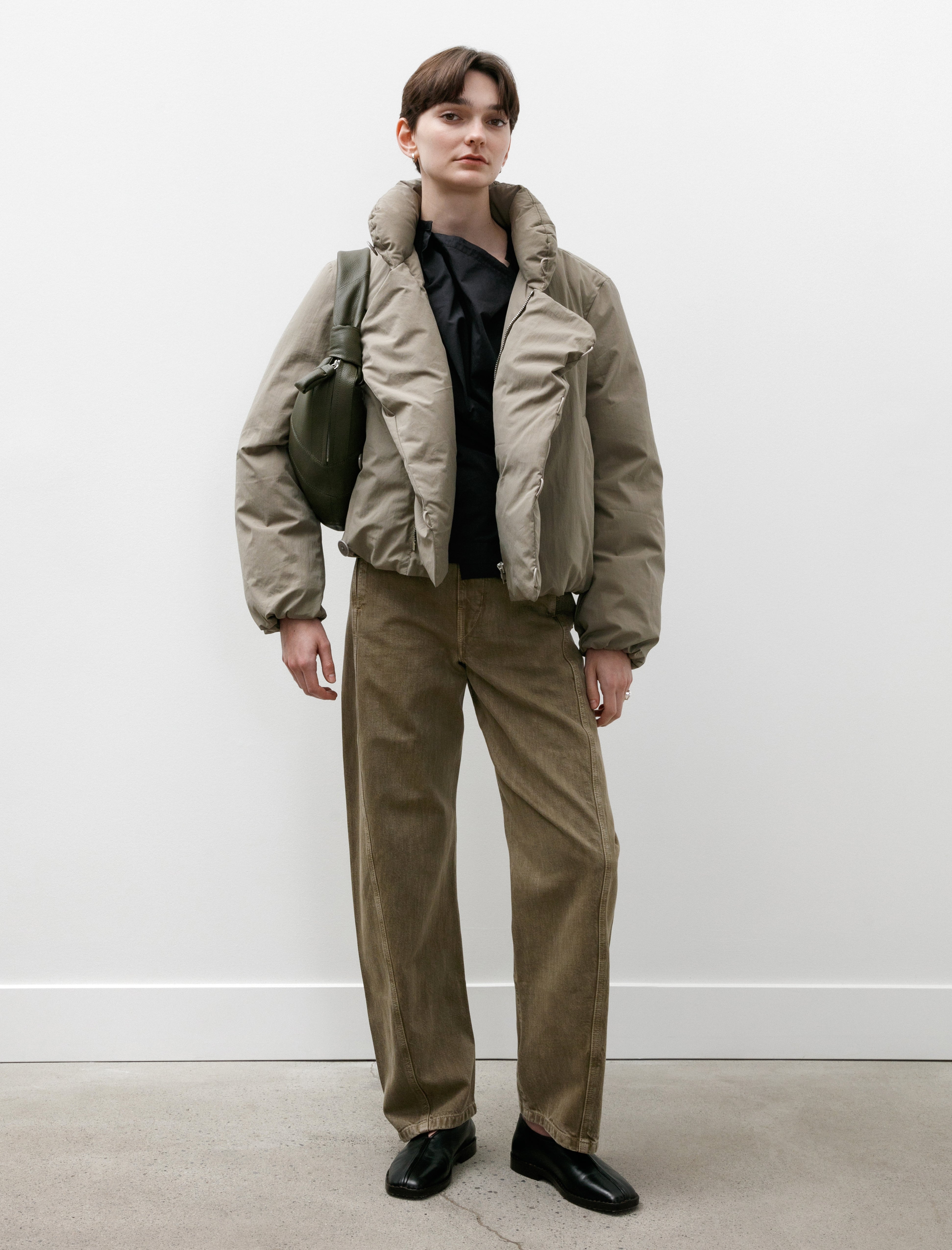 Lemaire Short Puffer Blouson Desert Sage