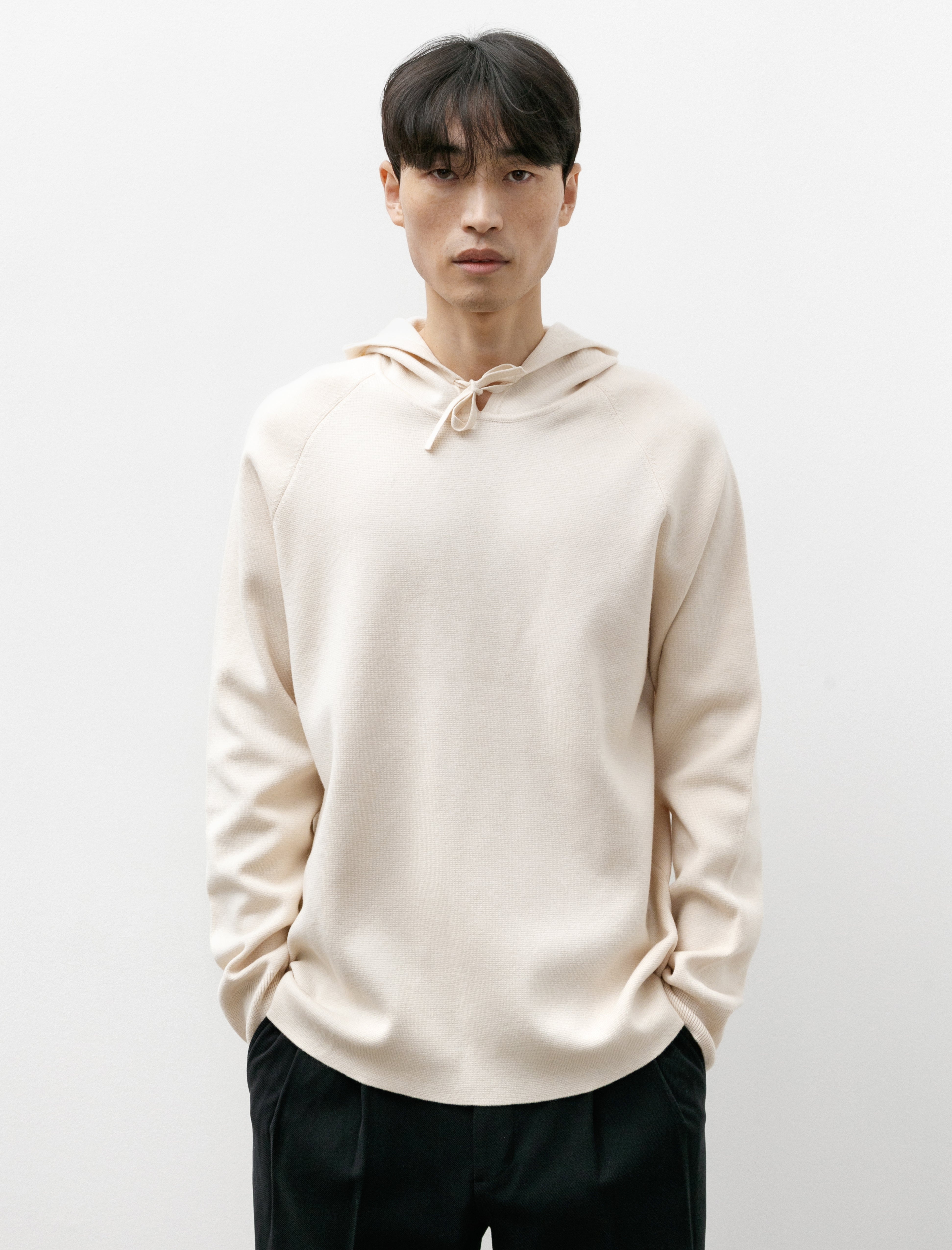 Norse Projects Axel Merino Cotton Milano Hoodie Enamel White