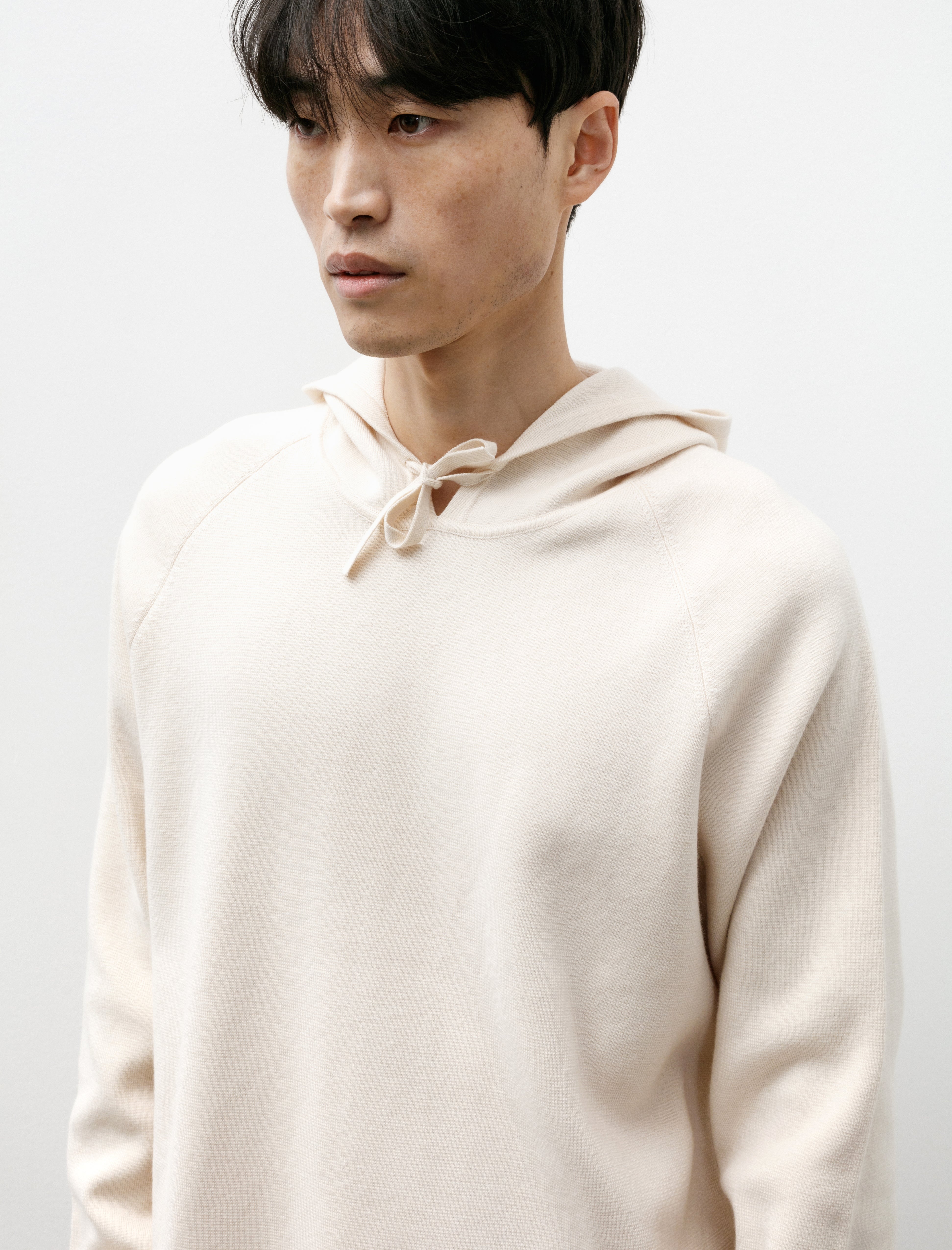 Norse Projects Axel Merino Cotton Milano Hoodie Enamel White