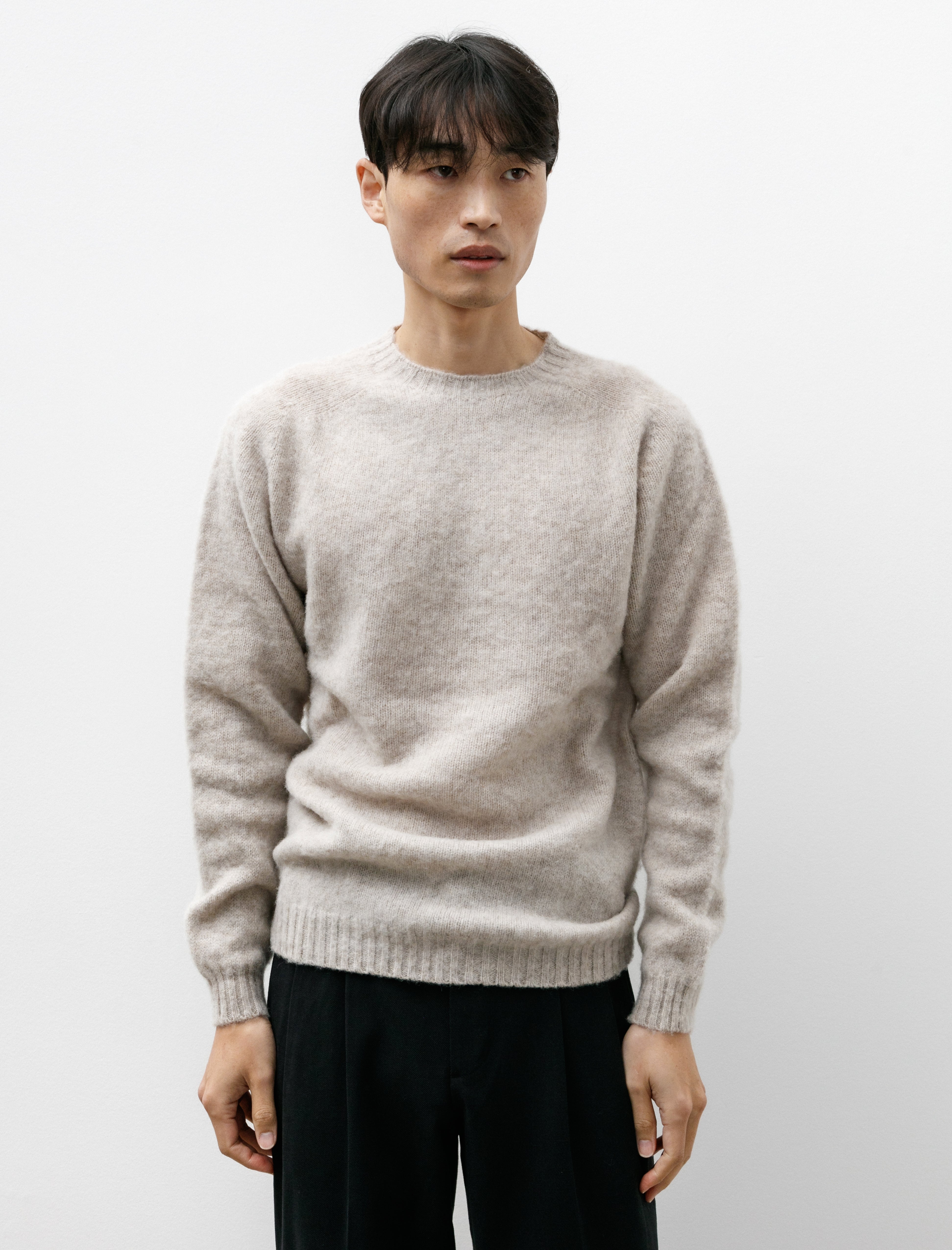 Norse Projects Birnir Brushed Lambswool Sweater Oatmeal