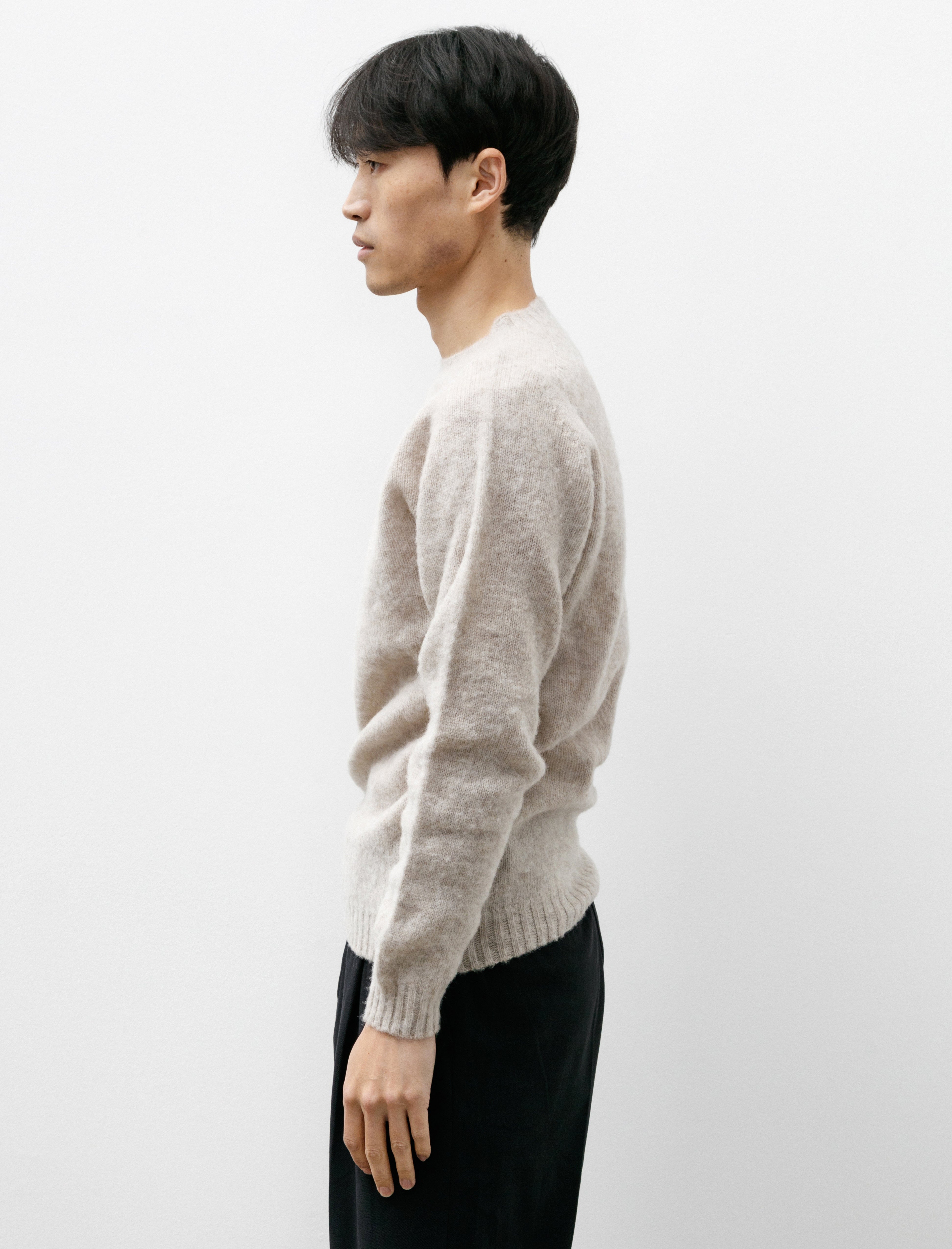 Norse Projects Birnir Brushed Lambswool Sweater Oatmeal