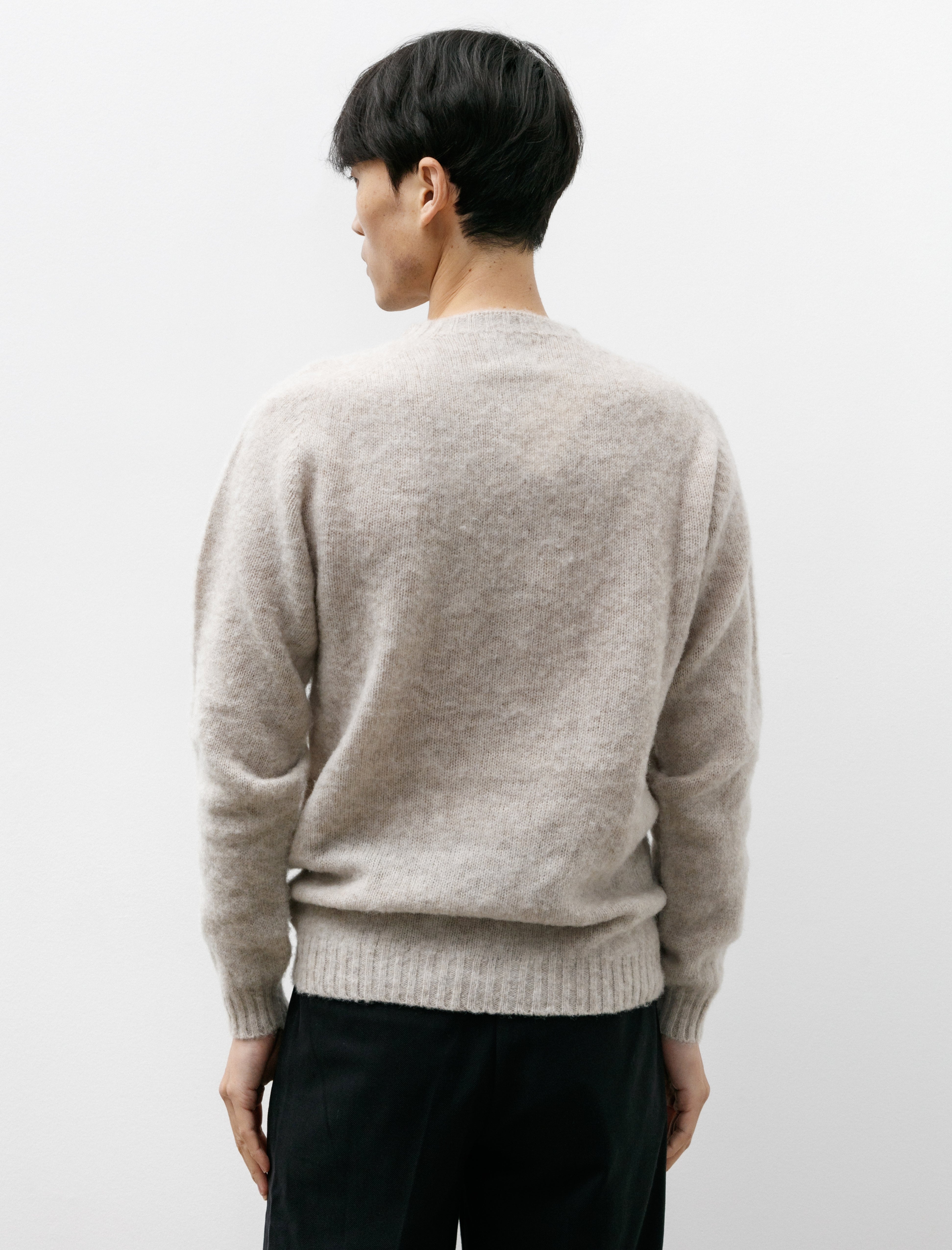 Norse Projects Birnir Brushed Lambswool Sweater Oatmeal