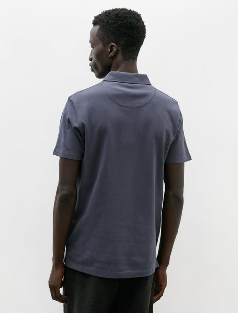 Sunspel Riviera Polo Shirt Slate Blue