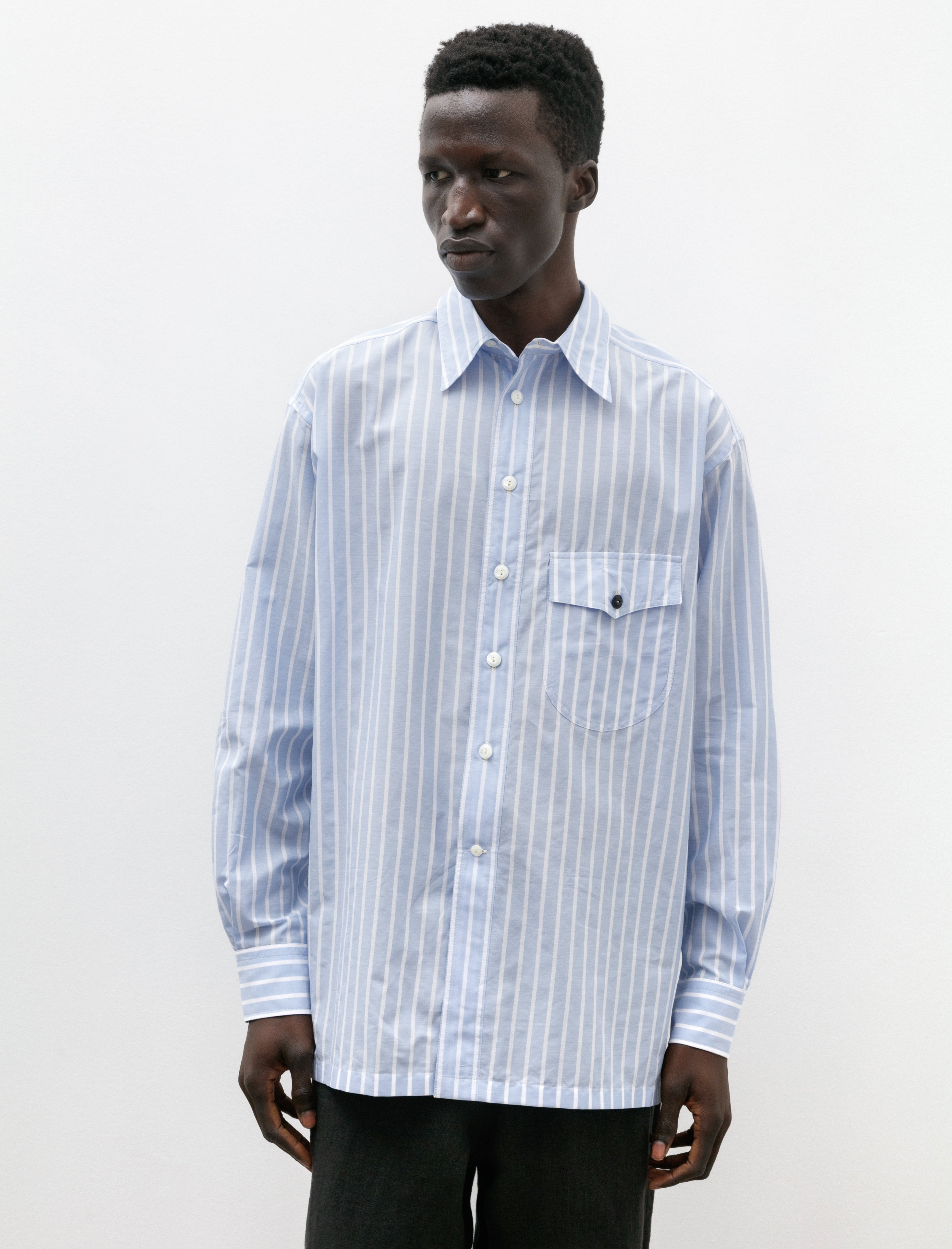 L.E.J Come Up To The Studio Shirt Blue White