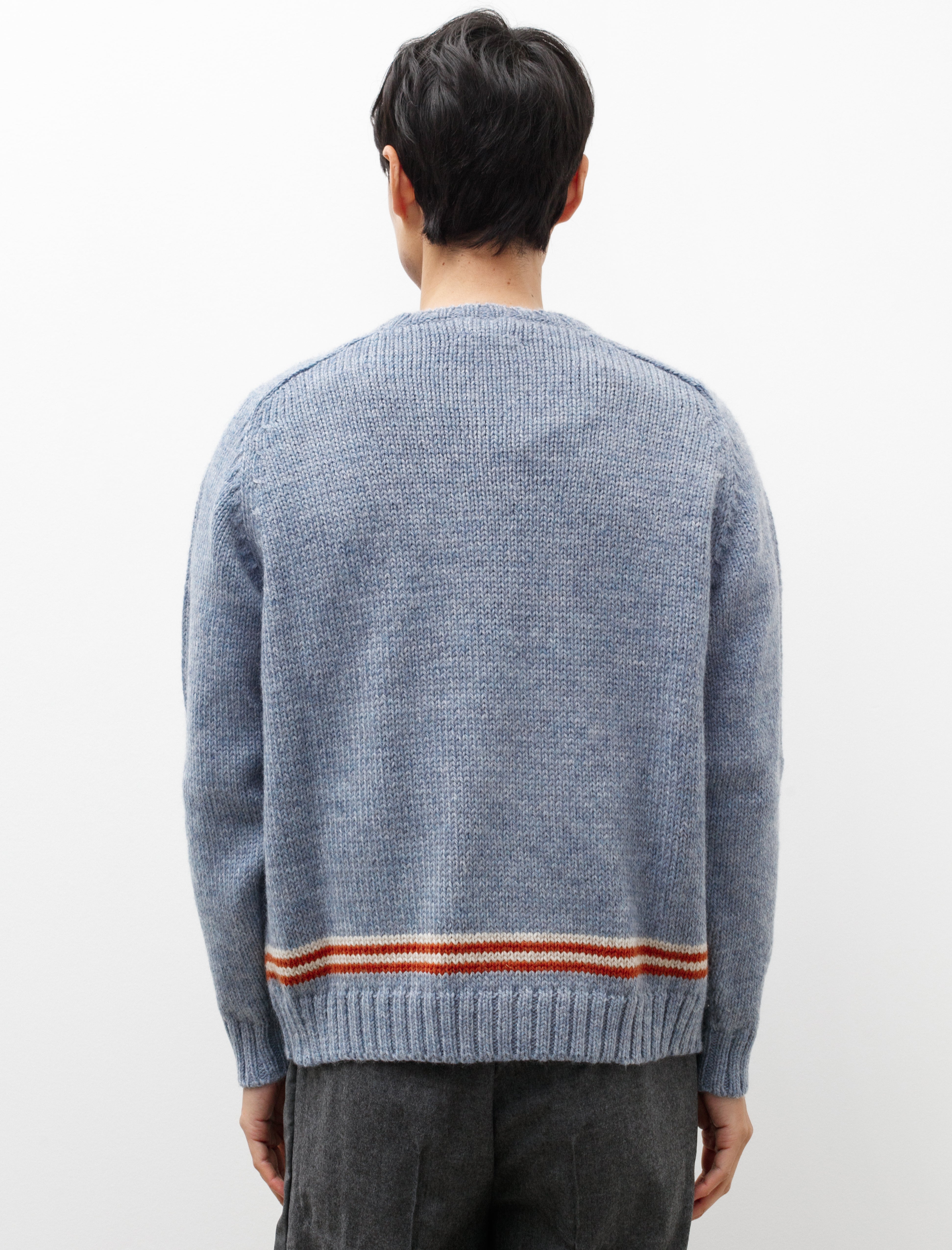 Bode Cattle Sweater Blue