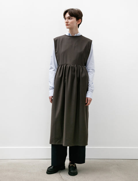 Eleph Strik Dress Brown Wool