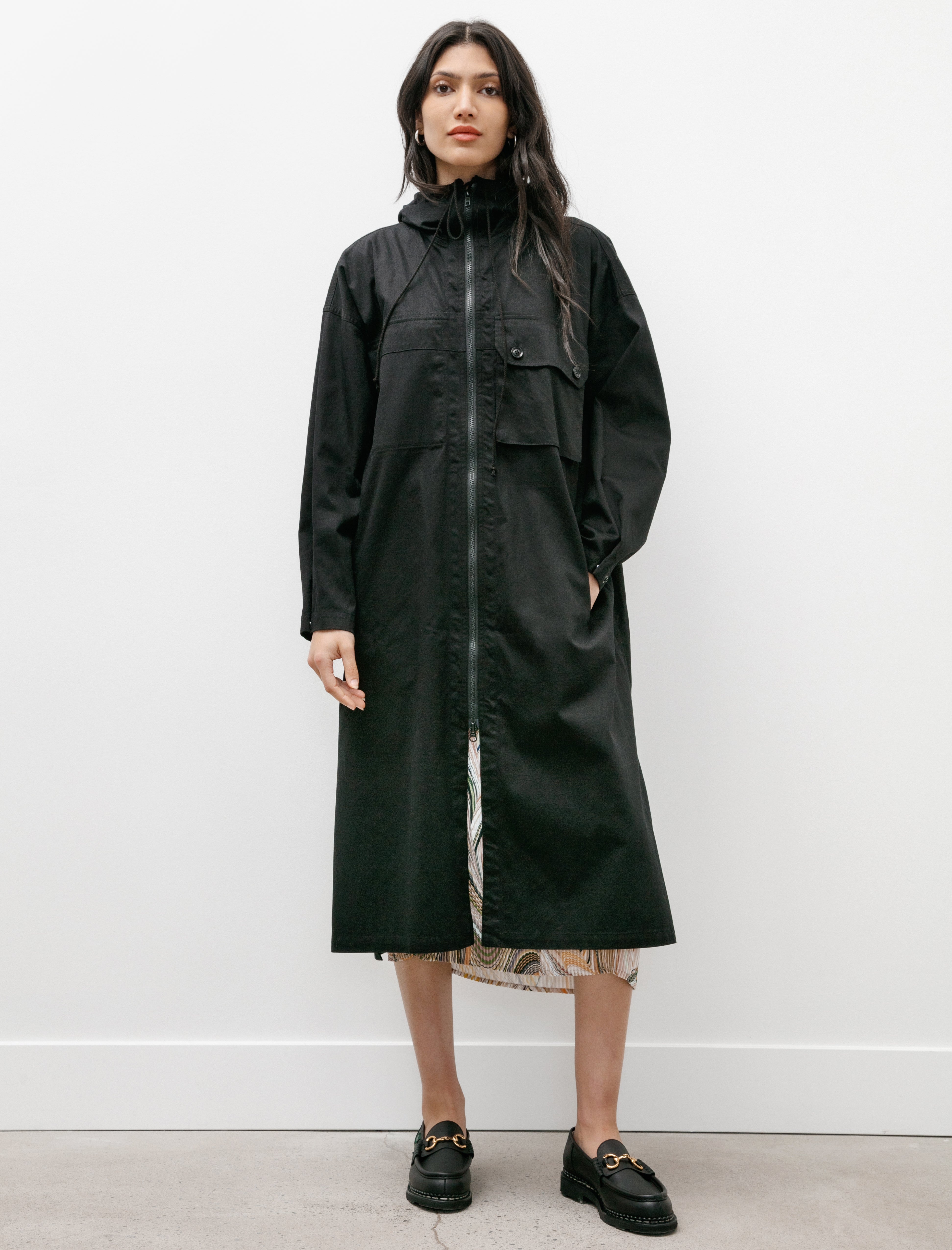 Y's by Yohji Yamamoto Coatdress with Hood Black