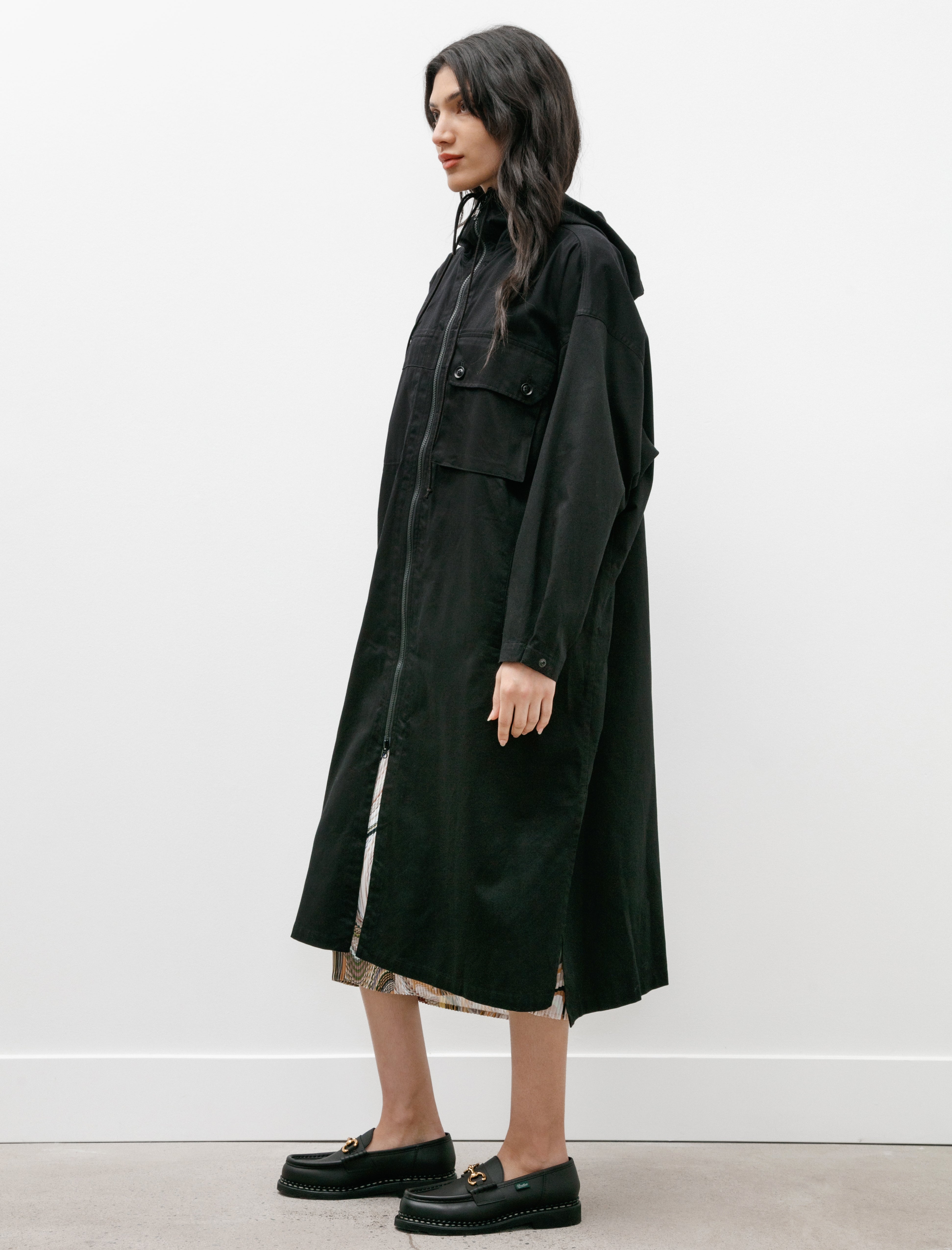 Y's by Yohji Yamamoto Coatdress with Hood Black