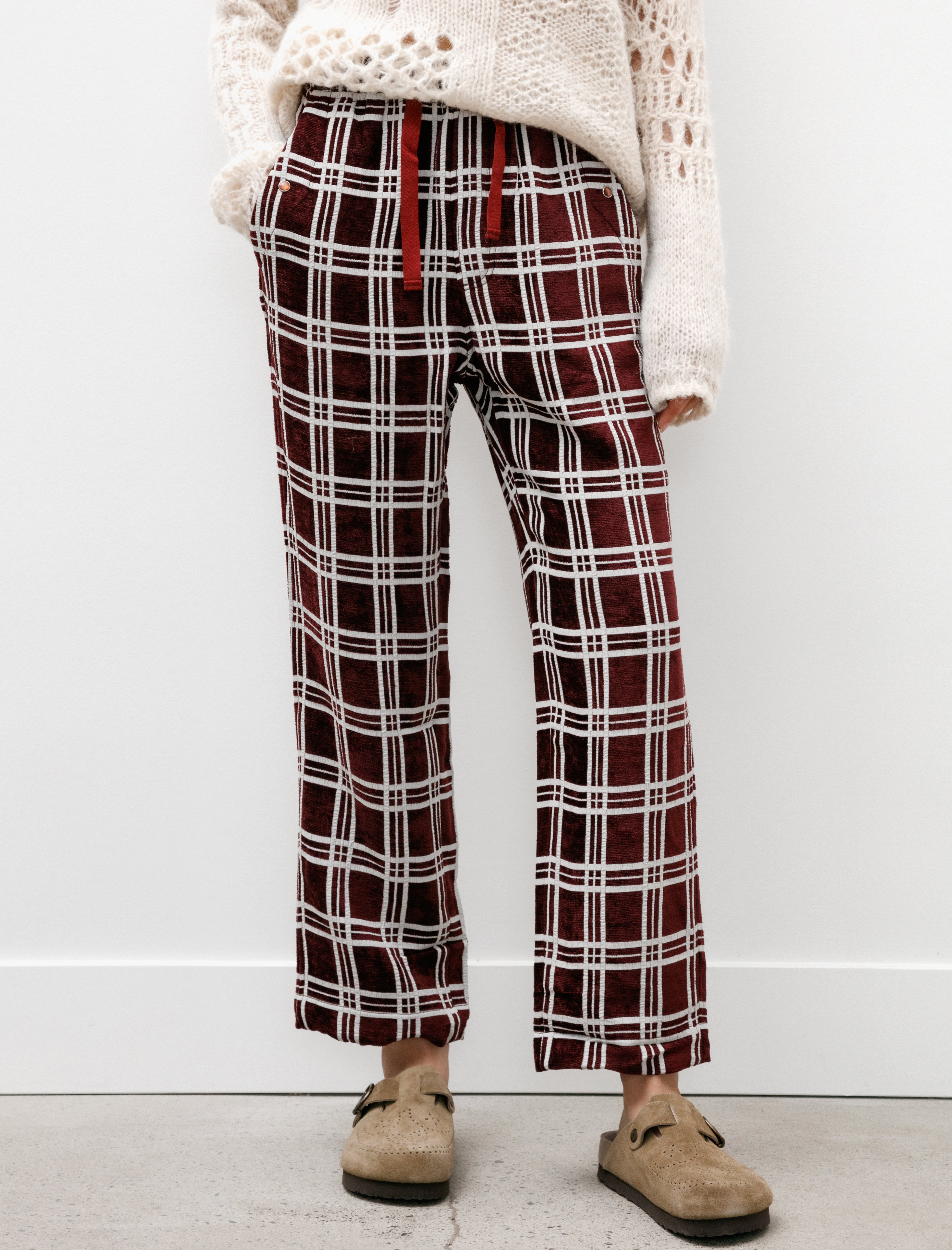 Needles String Cowboy Pants Mall Plaid Bordeaux